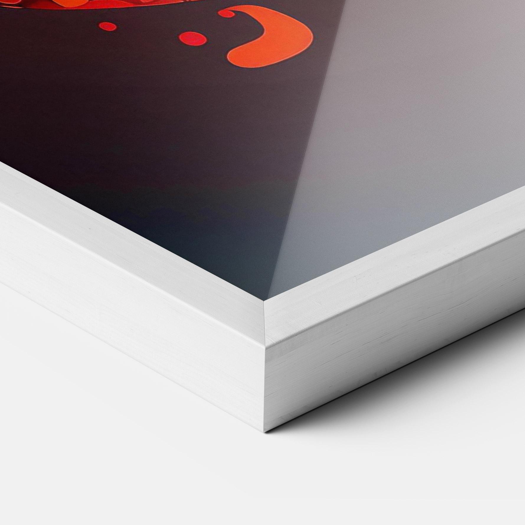 Poster Înrămat Red Lips With Word Lips It mockup 3