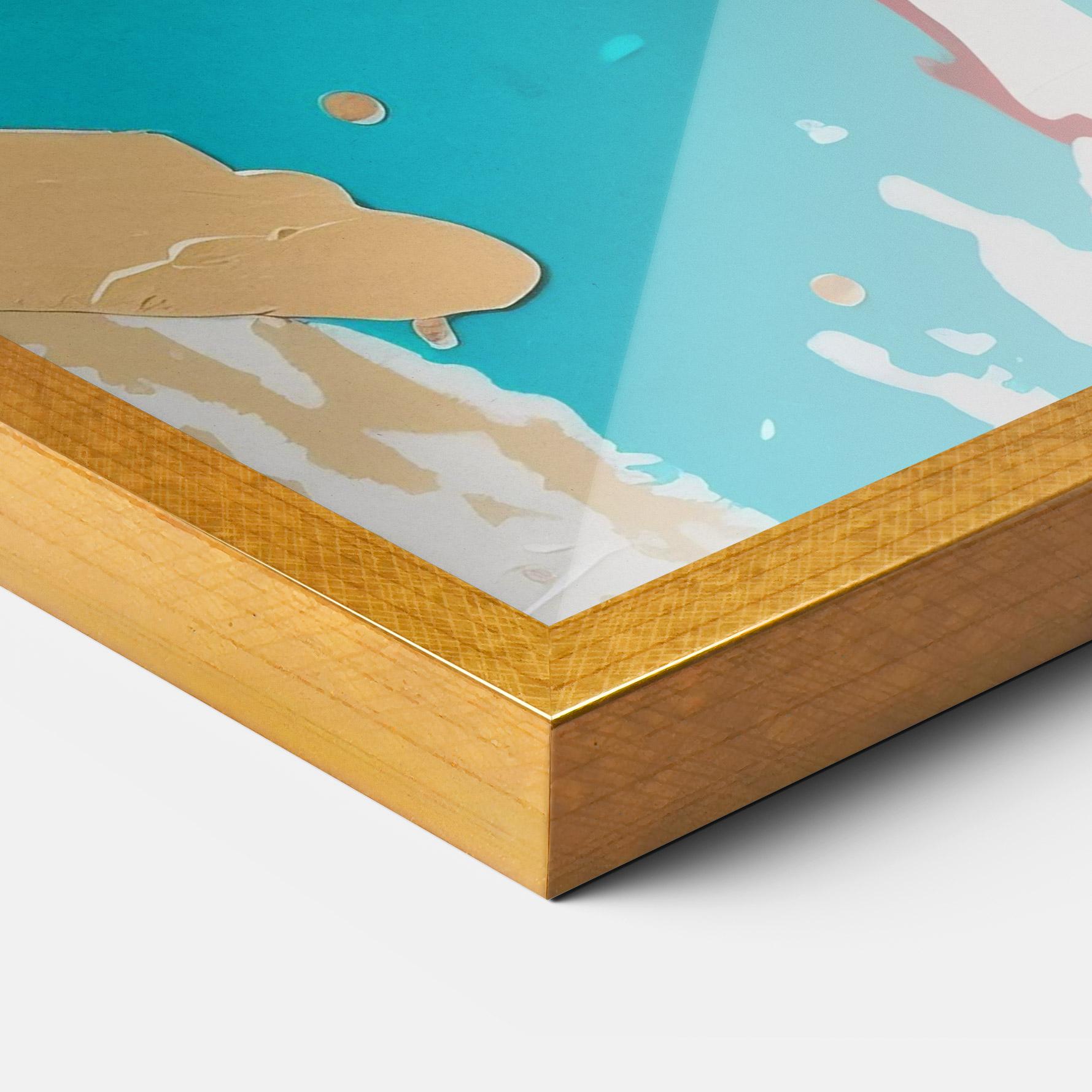 Poster Înrămat Red Gold Lips mockup 3