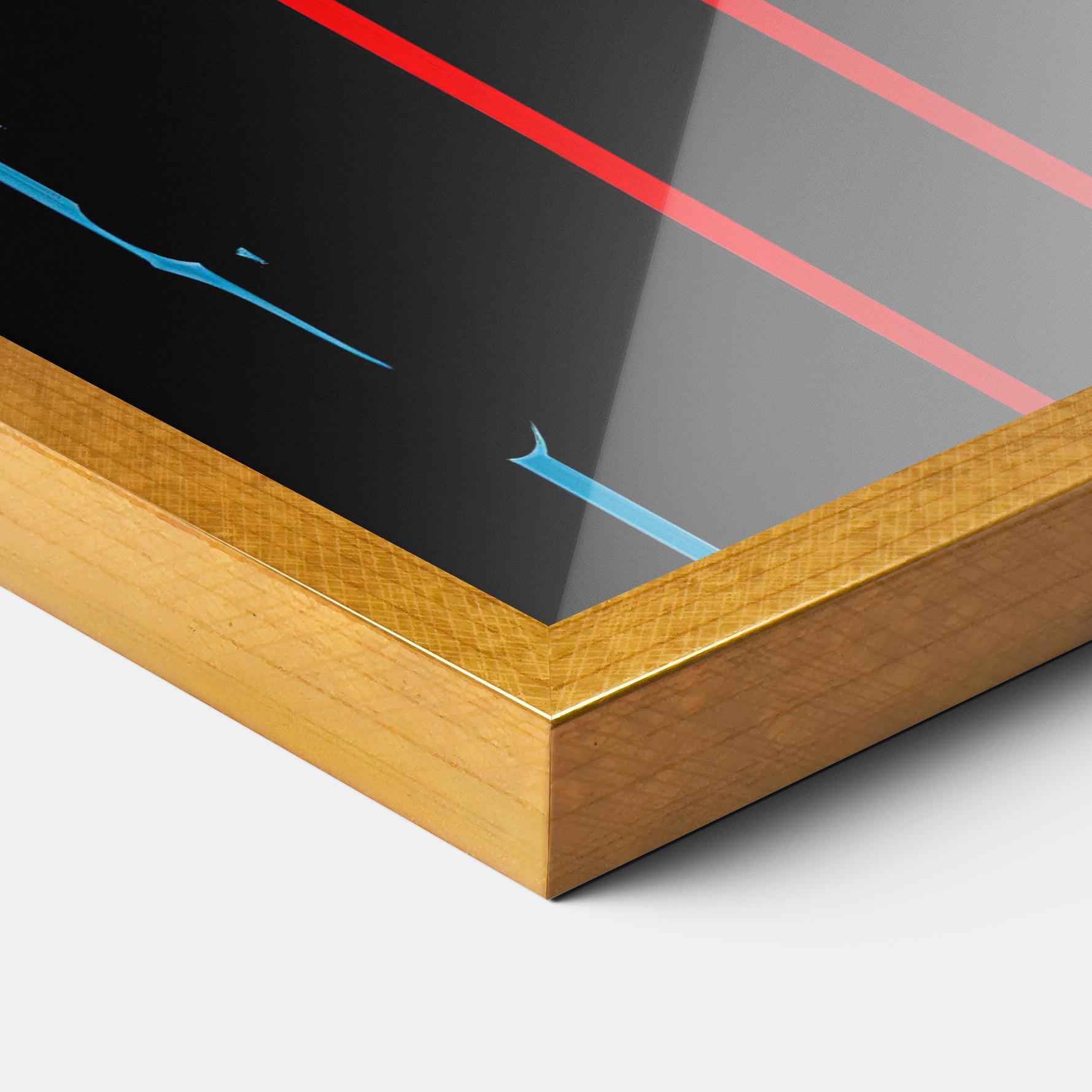 Poster Înrămat Red Lipstick Flowing mockup 3