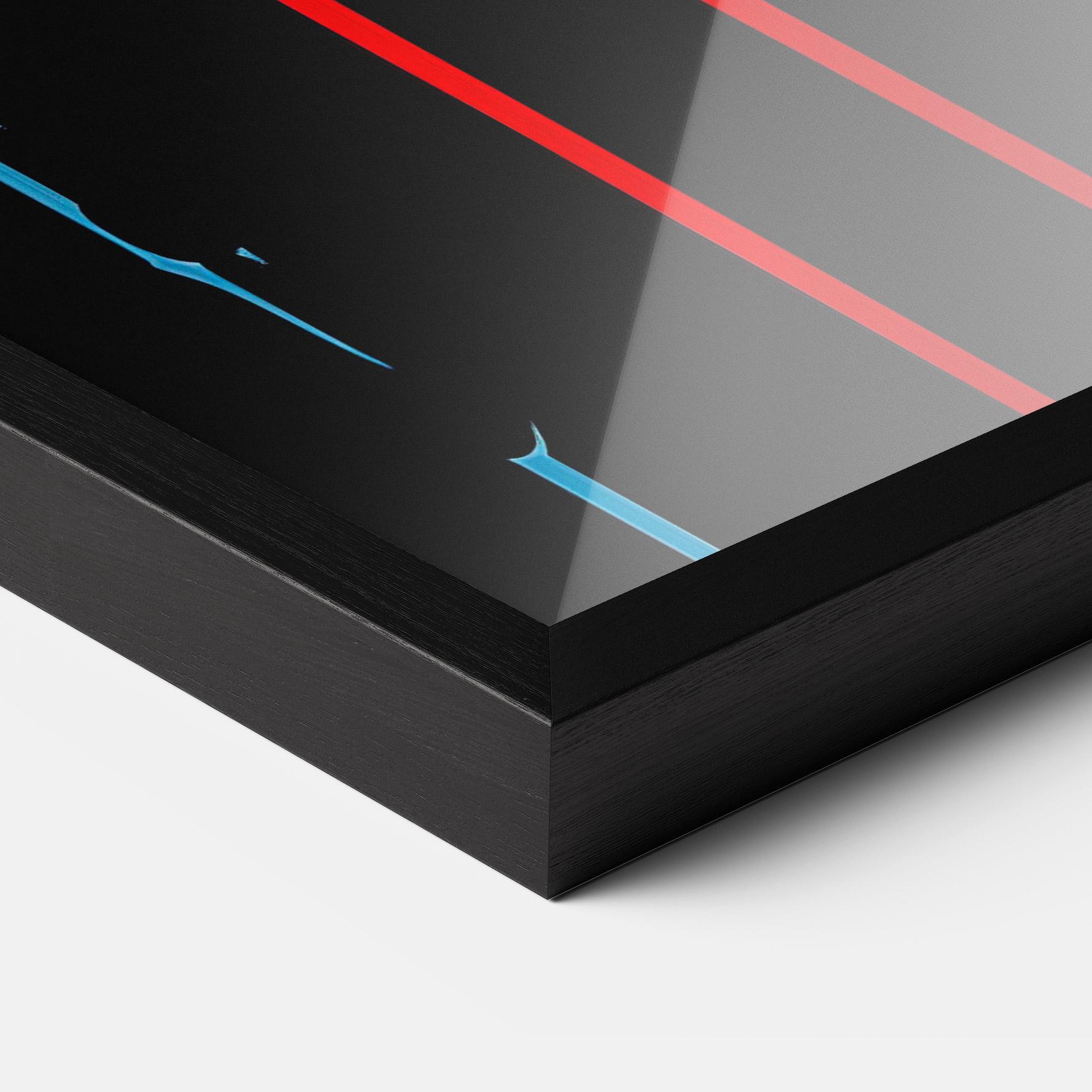 Poster Înrămat Red Lipstick Flowing mockup 3