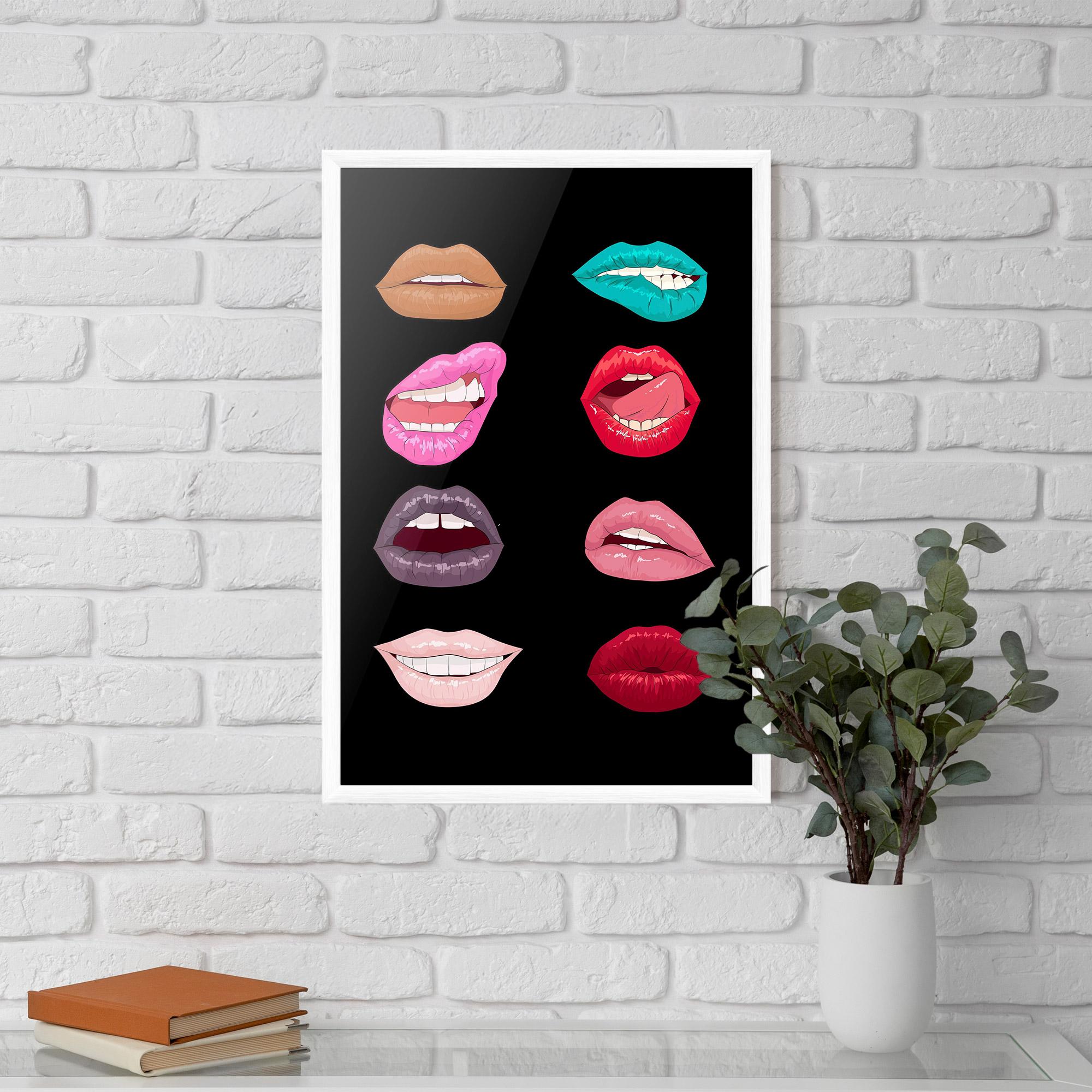 Poster Înrămat Colorful Lips mockup 5