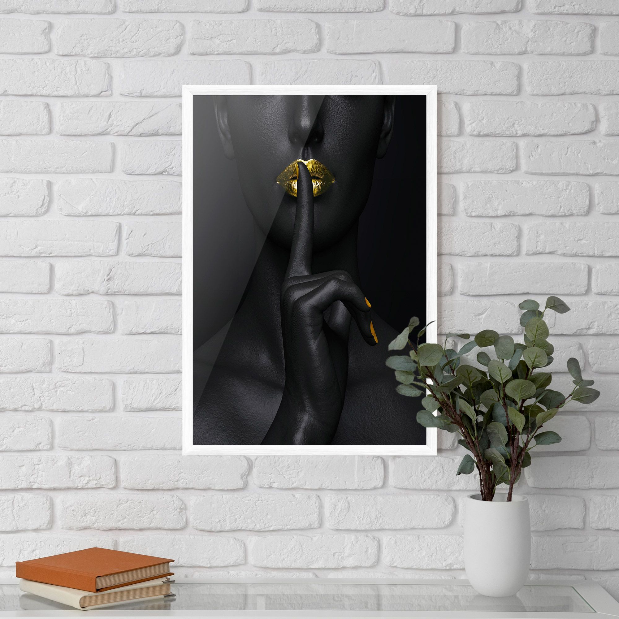 Silence Lips Portrait mockup 5