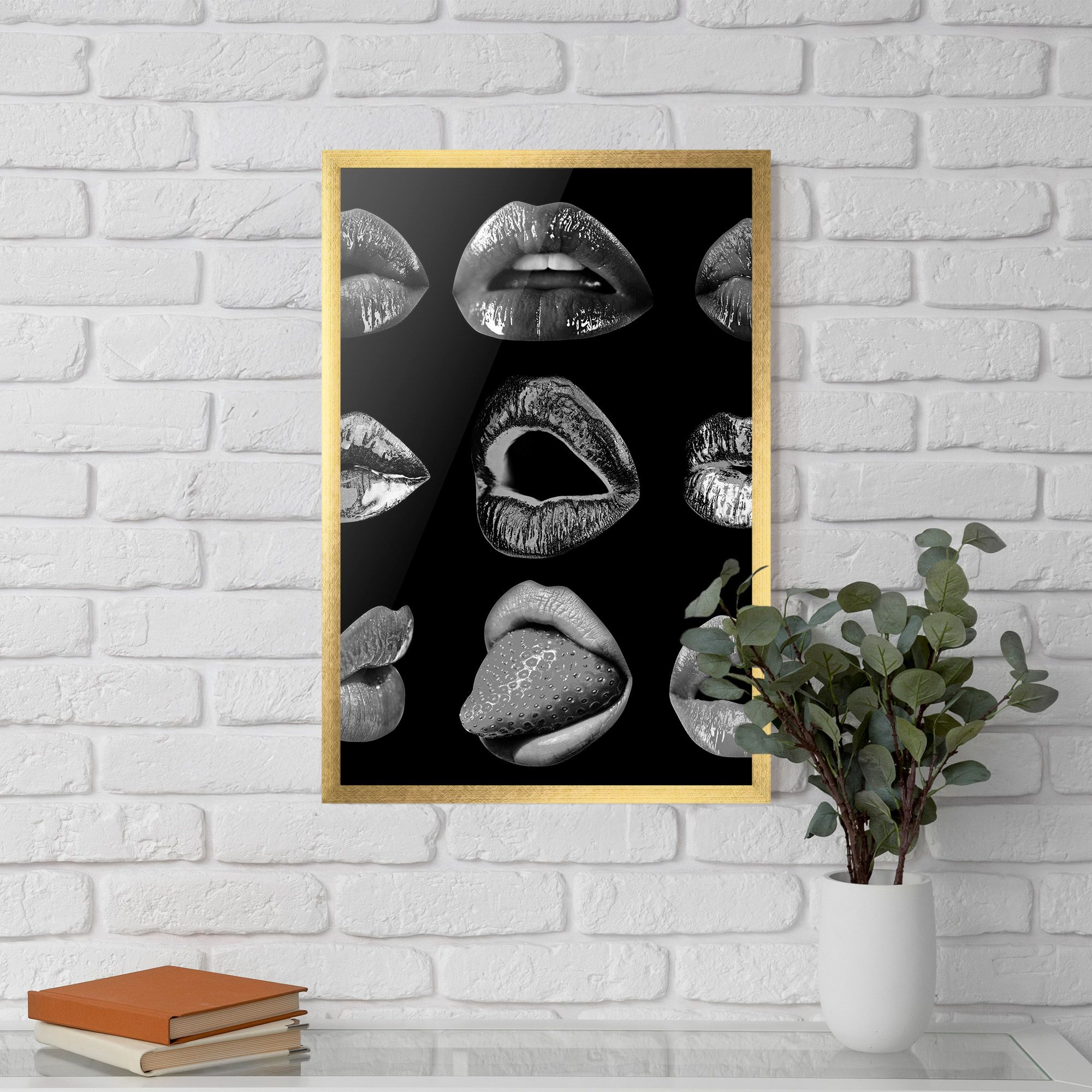 Grey Lips Collage mockup 5