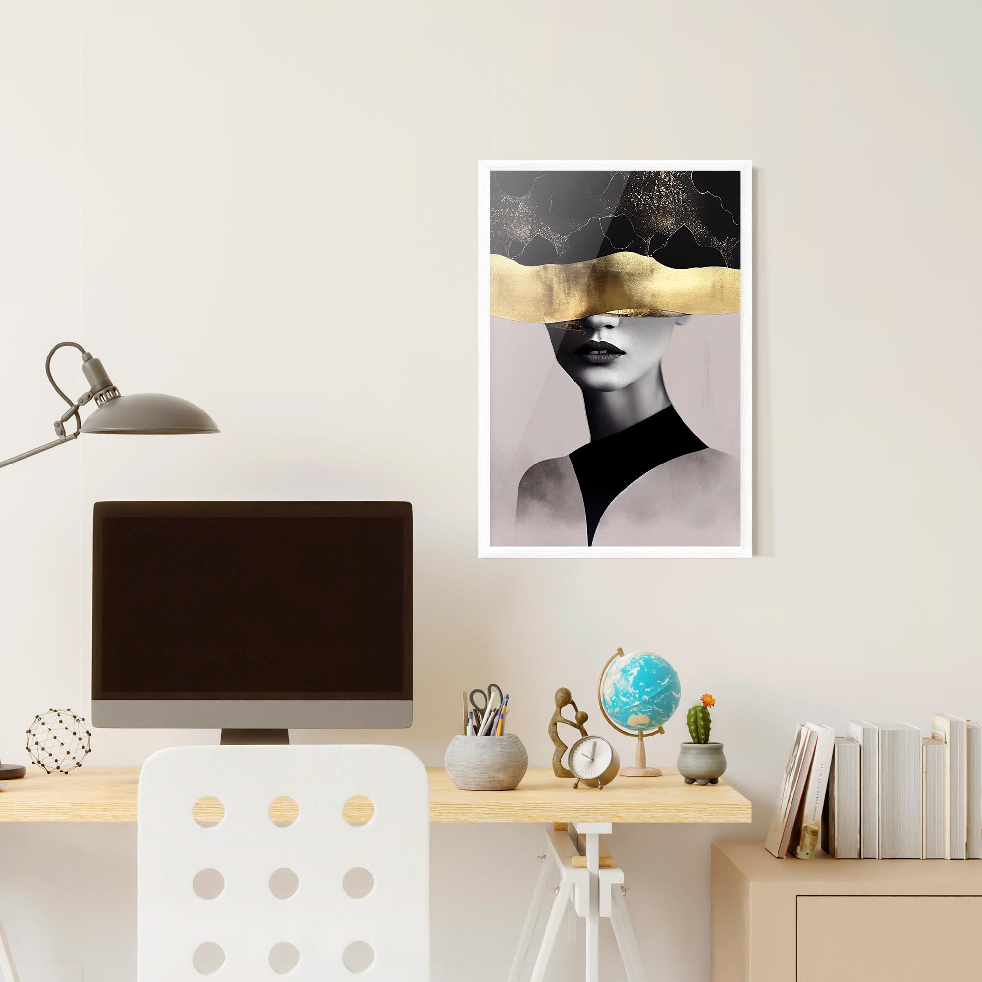 Poster Înrămat Grey Lips mockup 6