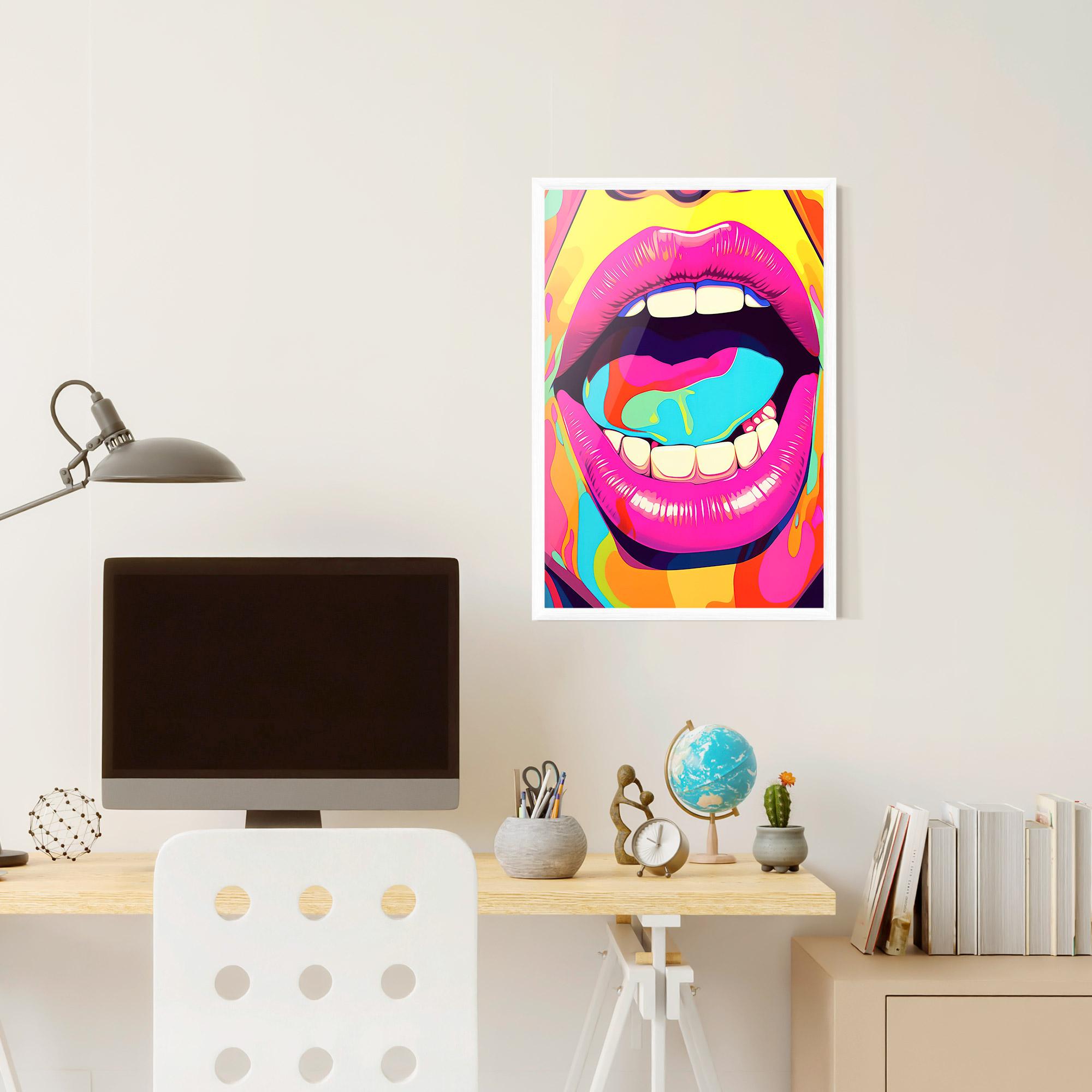 Poster Înrămat Pop Art Mouth mockup 6