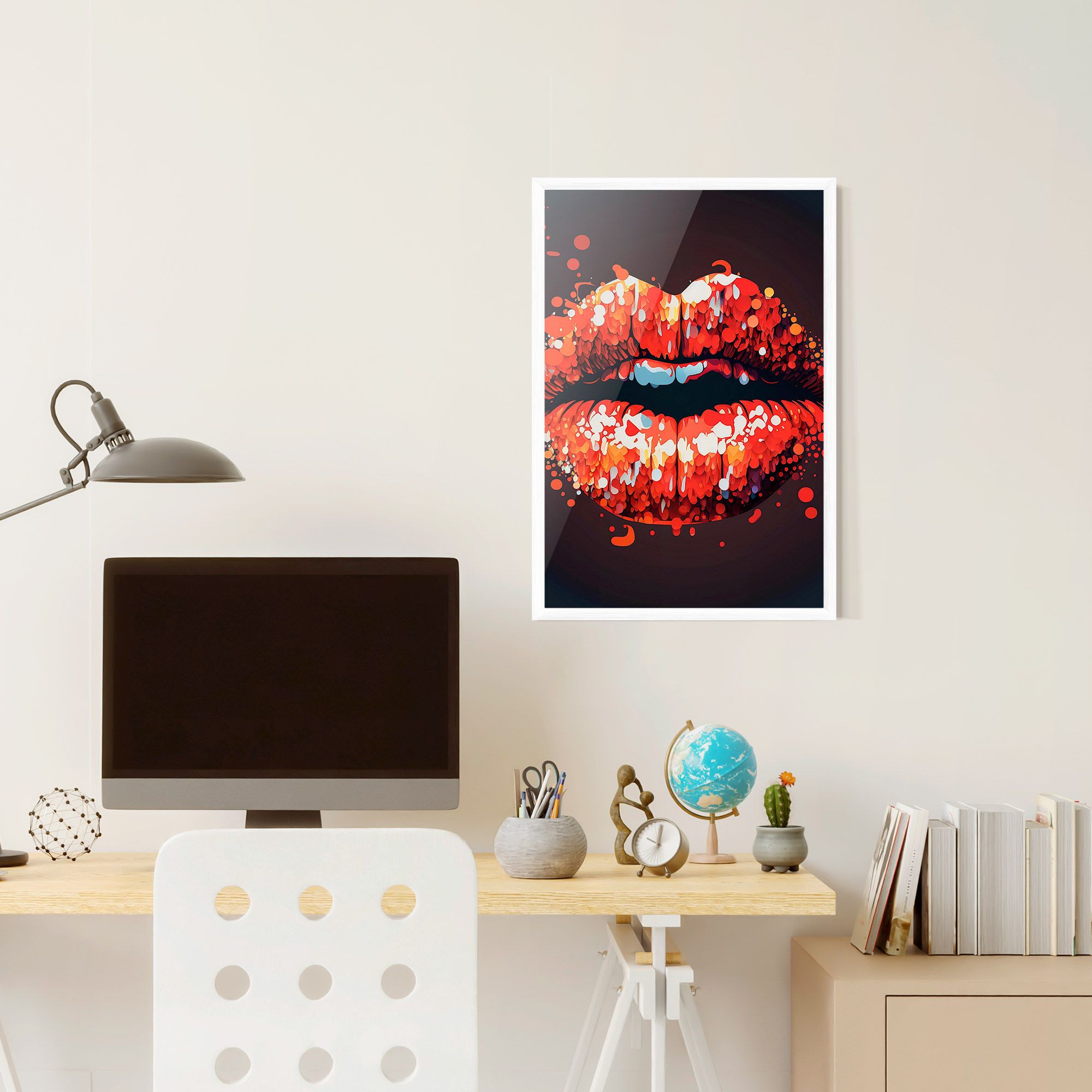 Red Lips With Word Lips It mockup 6