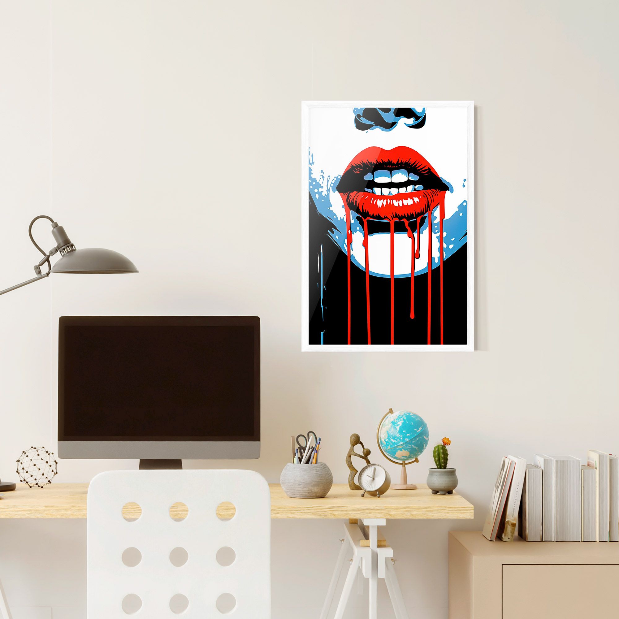 Red Lipstick Flowing mockup 6
