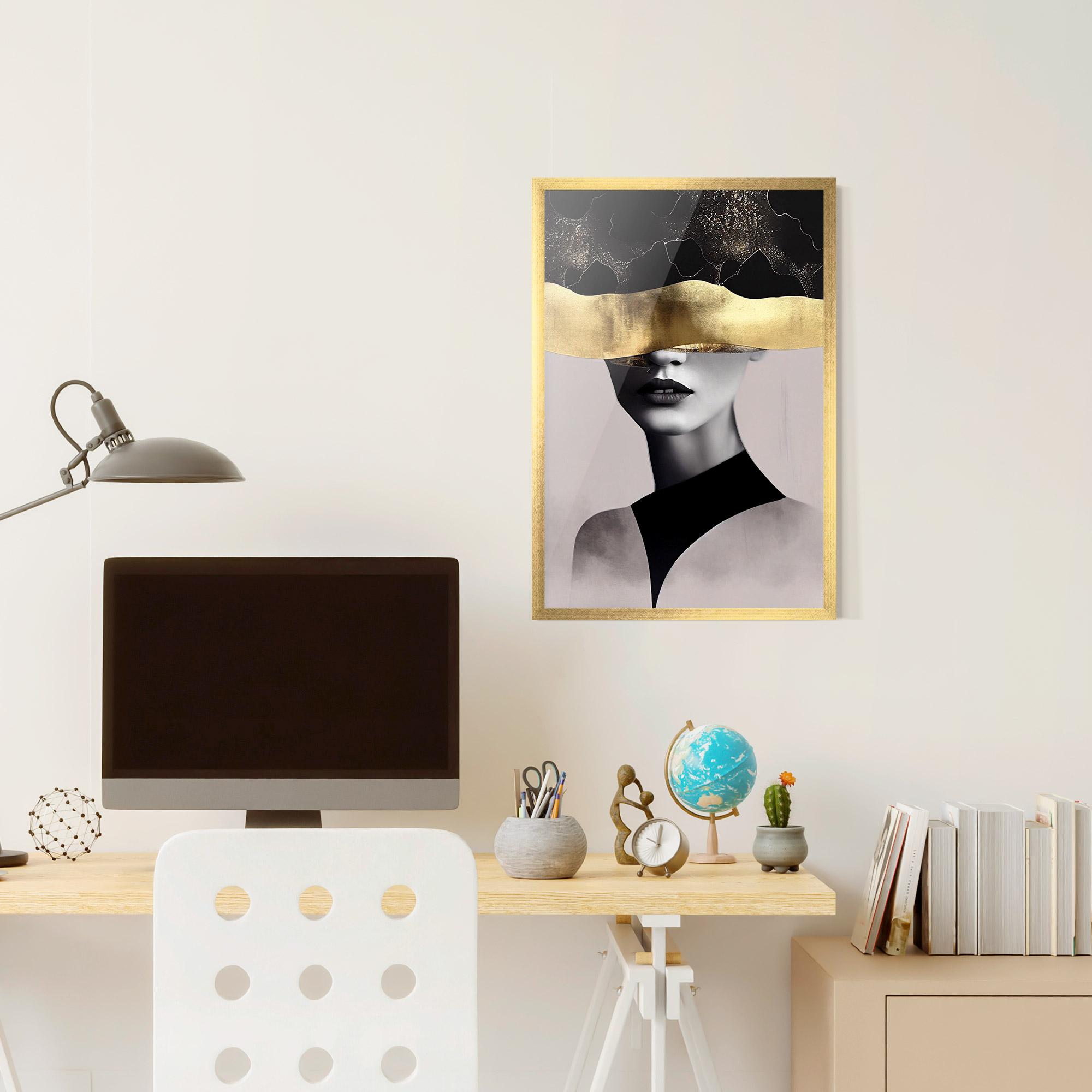Poster Înrămat Grey Lips mockup 6