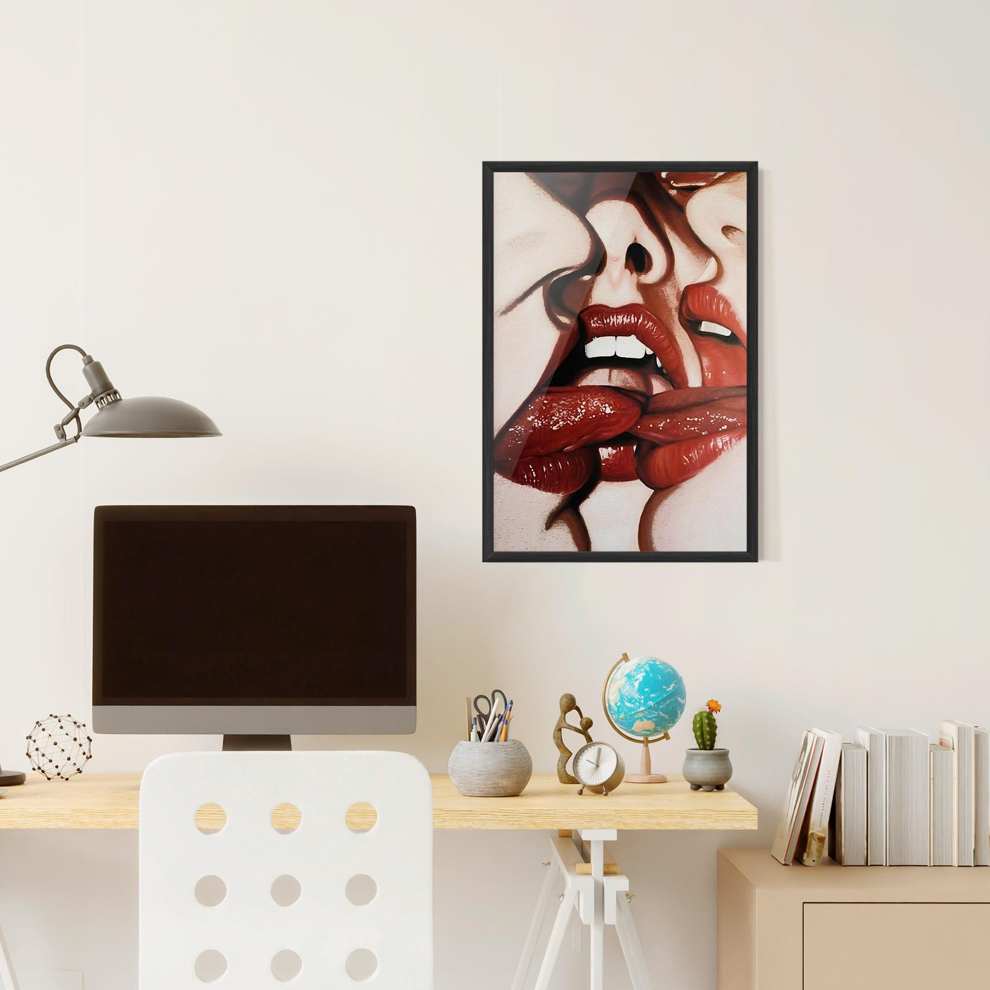 Poster Înrămat Tree Red Lips mockup 6