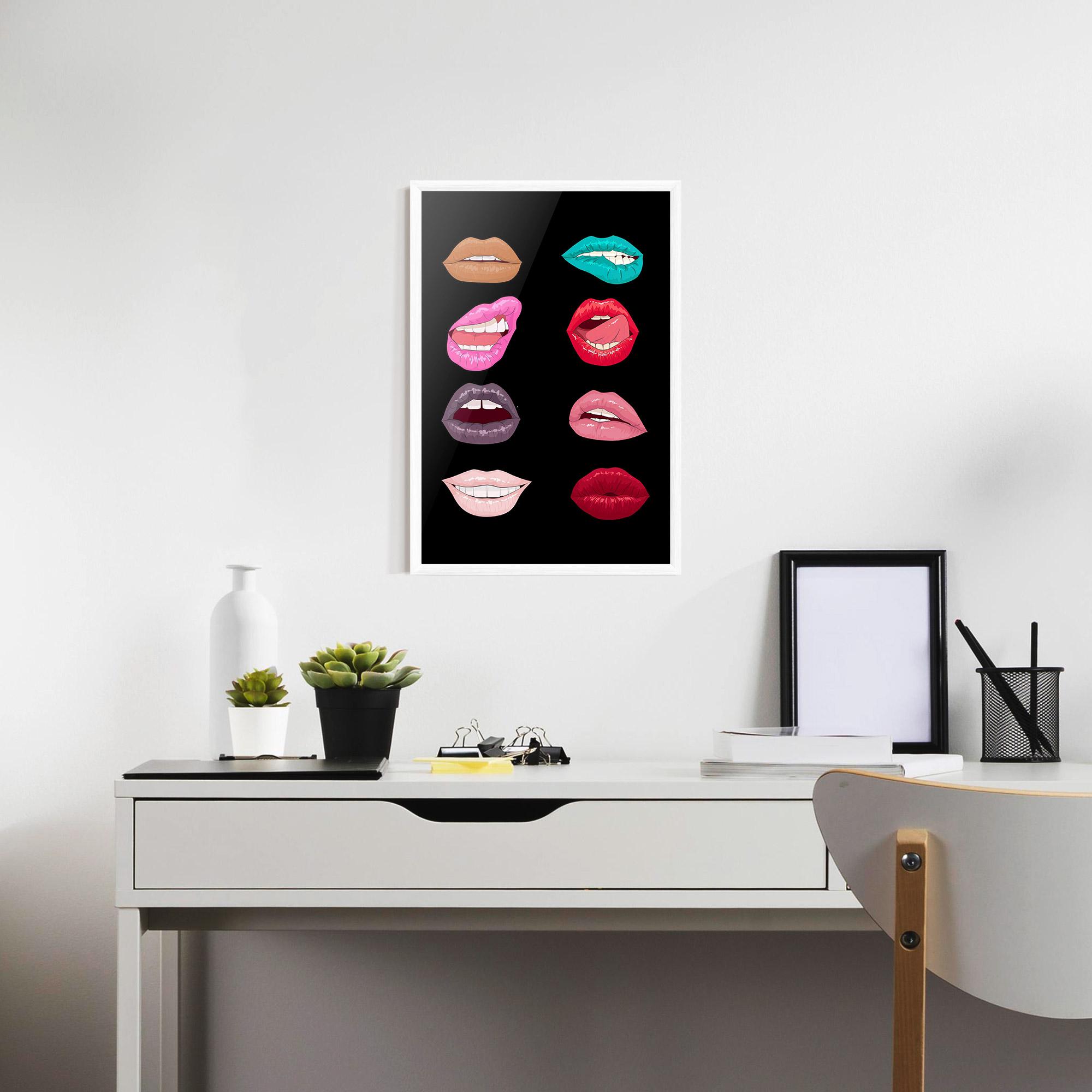 Poster Înrămat Colorful Lips mockup 7