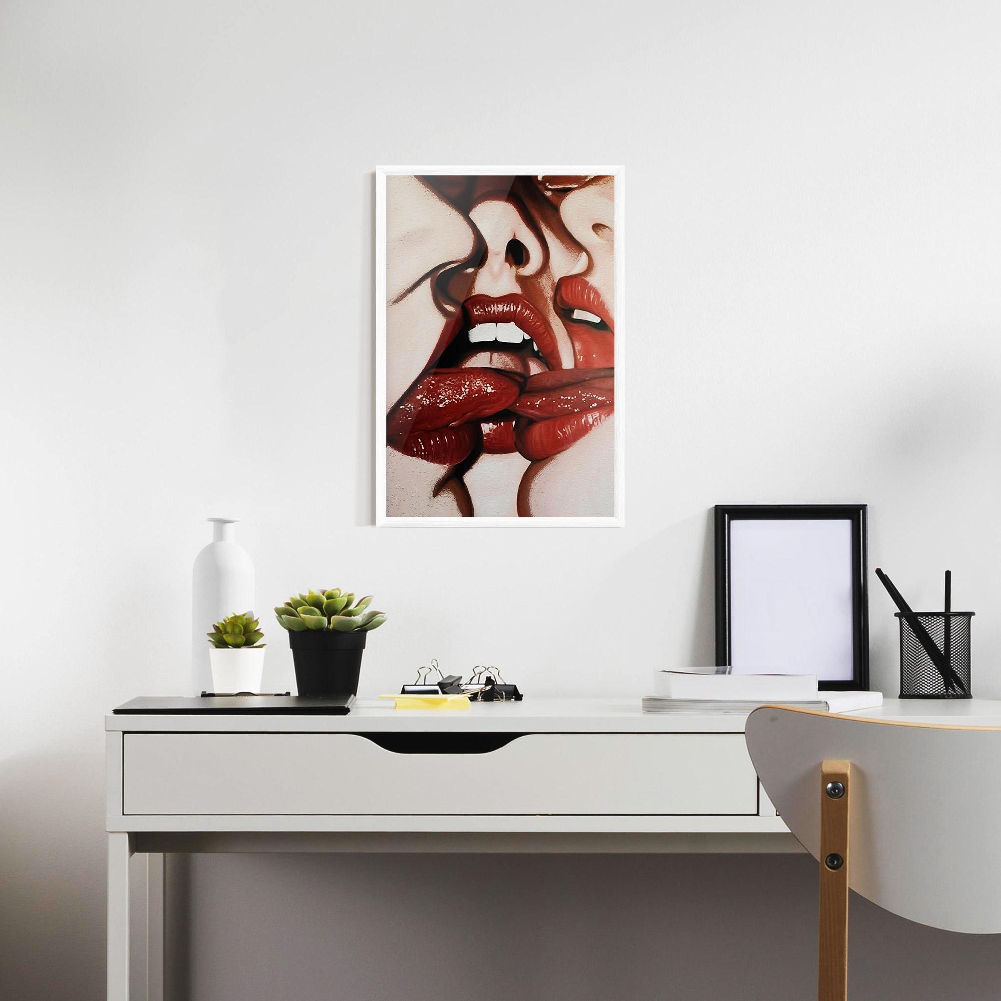 Poster Înrămat Tree Red Lips mockup 7