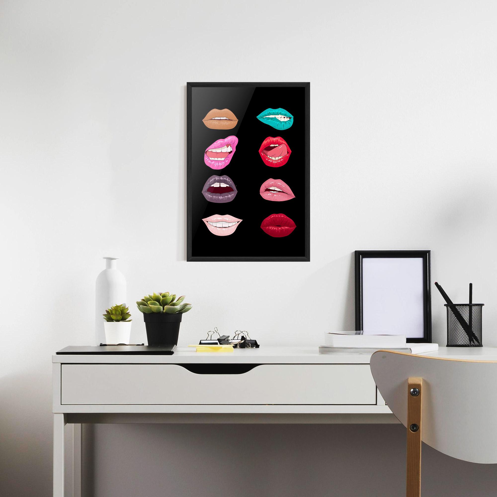 Poster Înrămat Colorful Lips mockup 7