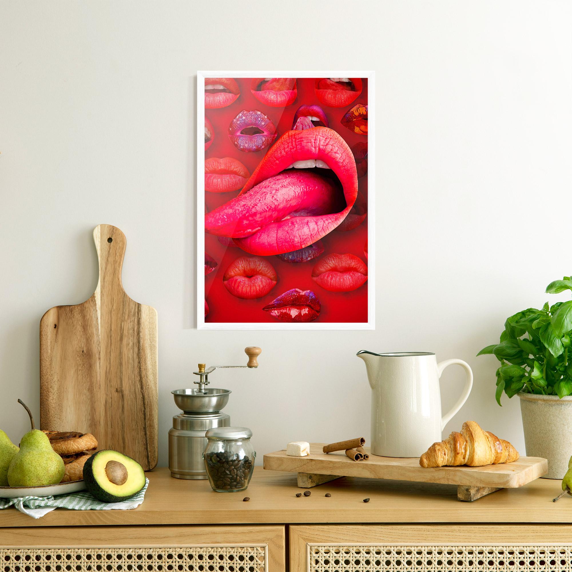Poster Înrămat Big Tongue Collage mockup 8