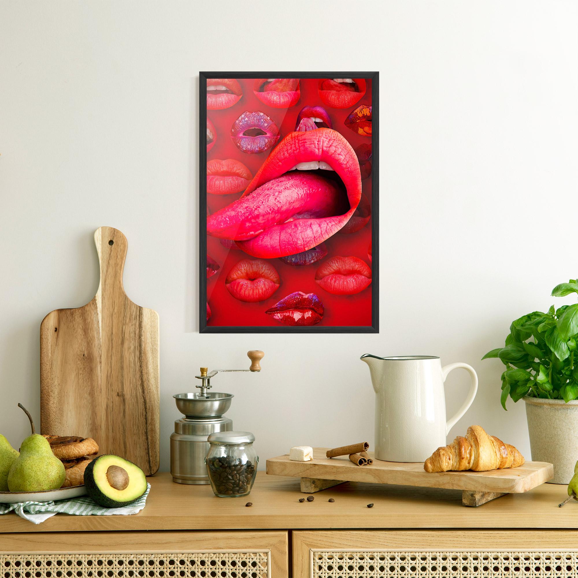 Poster Înrămat Big Tongue Collage mockup 8