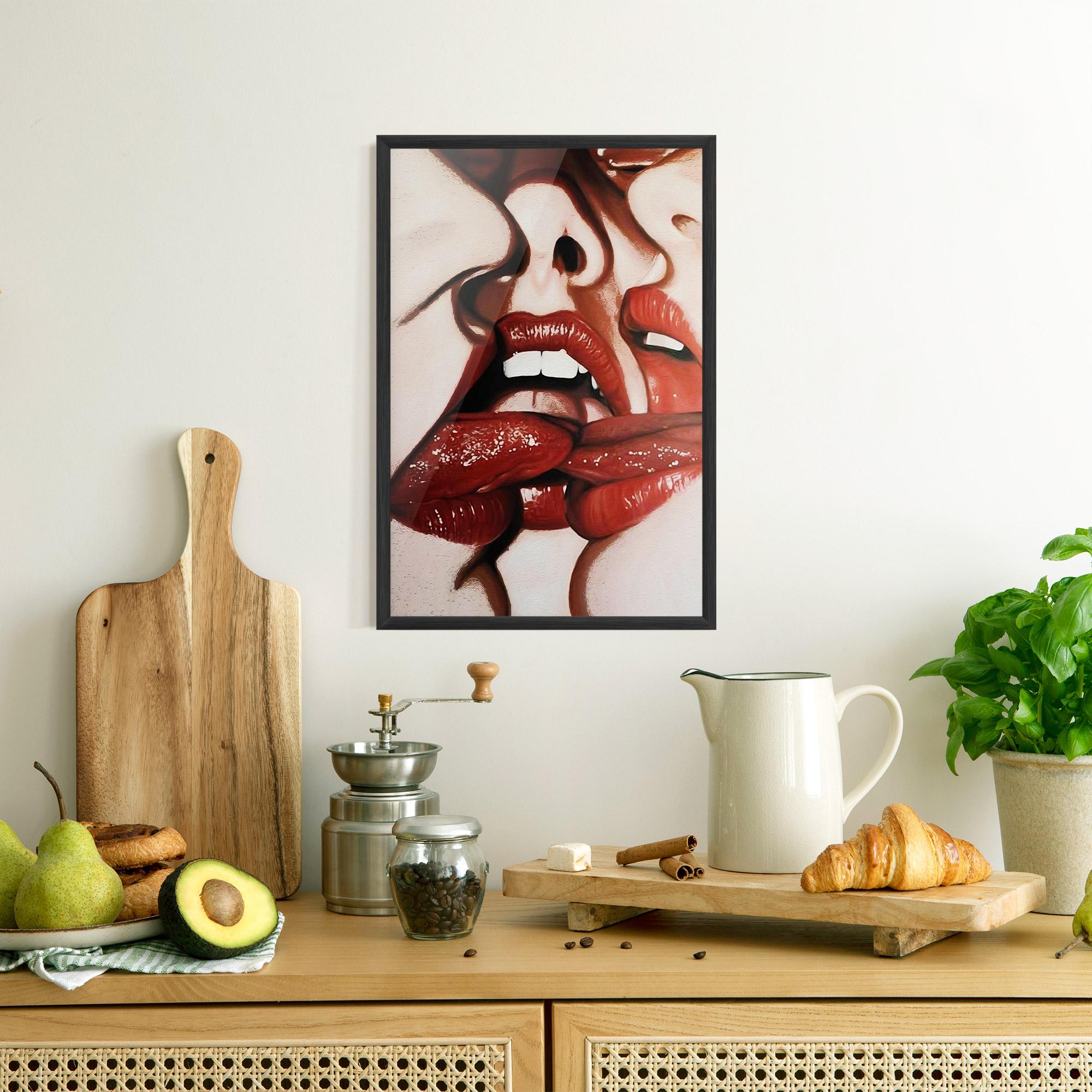 Poster Înrămat Tree Red Lips mockup 8