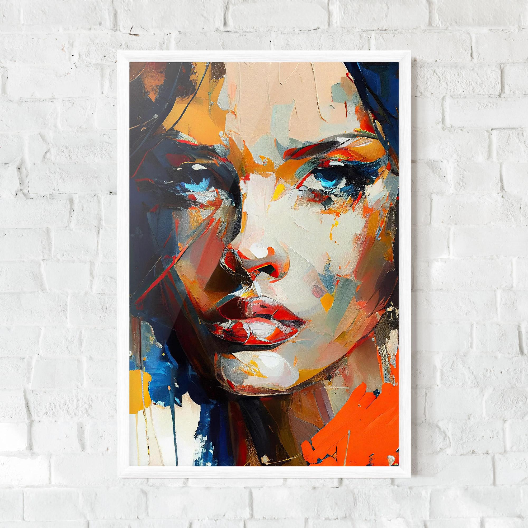 Poster Înrămat Beautiful Brunette Woman mockup 0