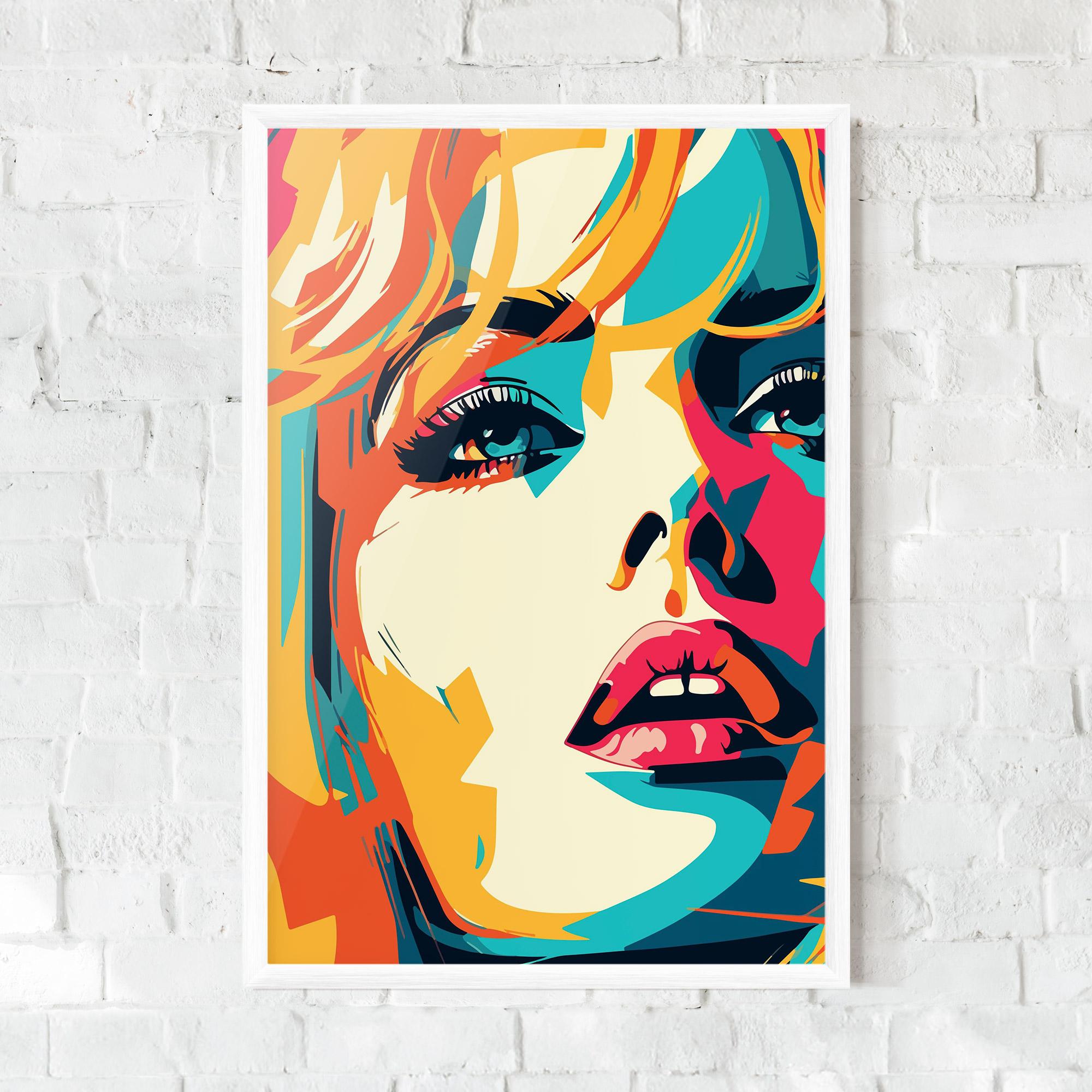 Poster Înrămat Blonde Girl Portrait mockup 0