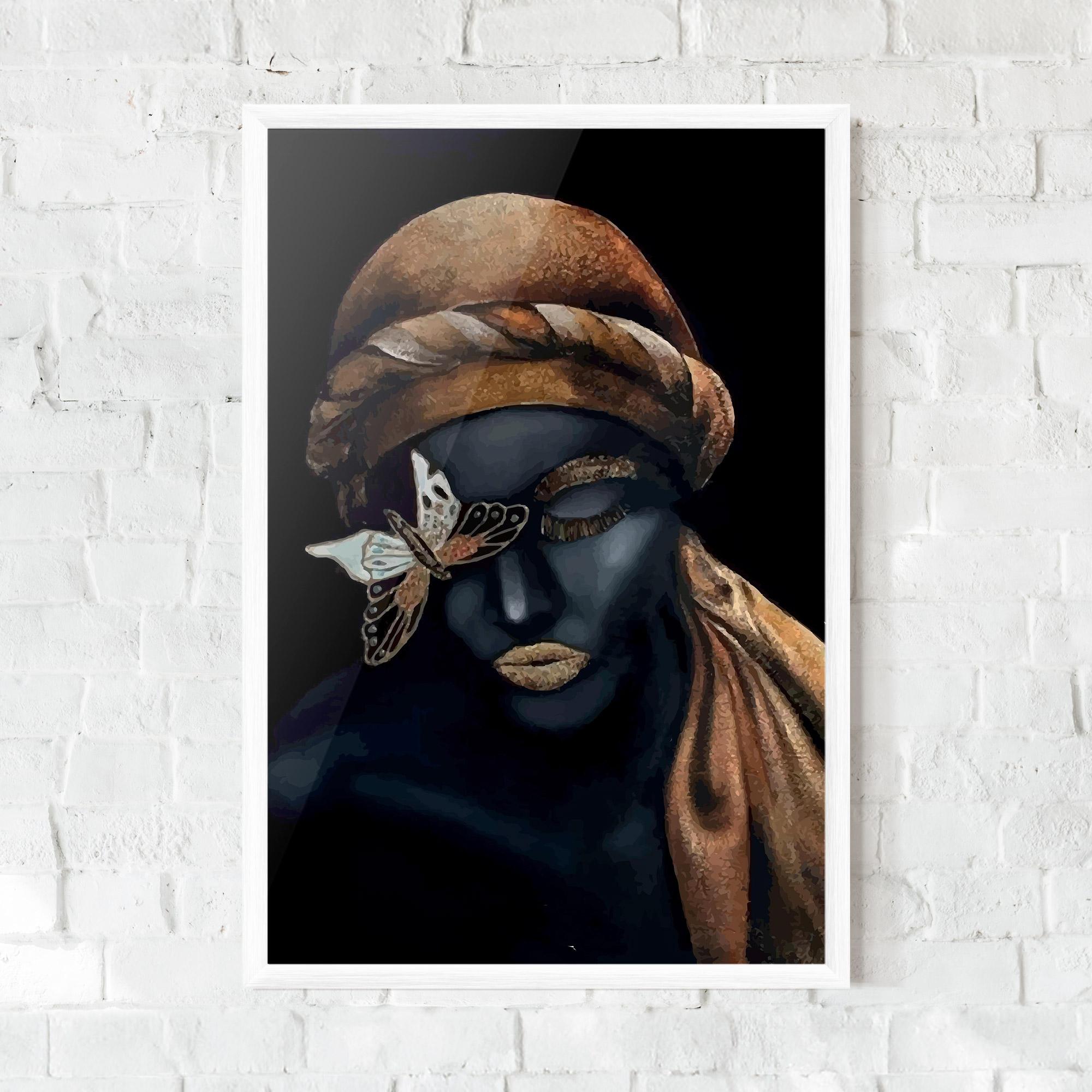 Poster Înrămat Butterfly Lady mockup 0