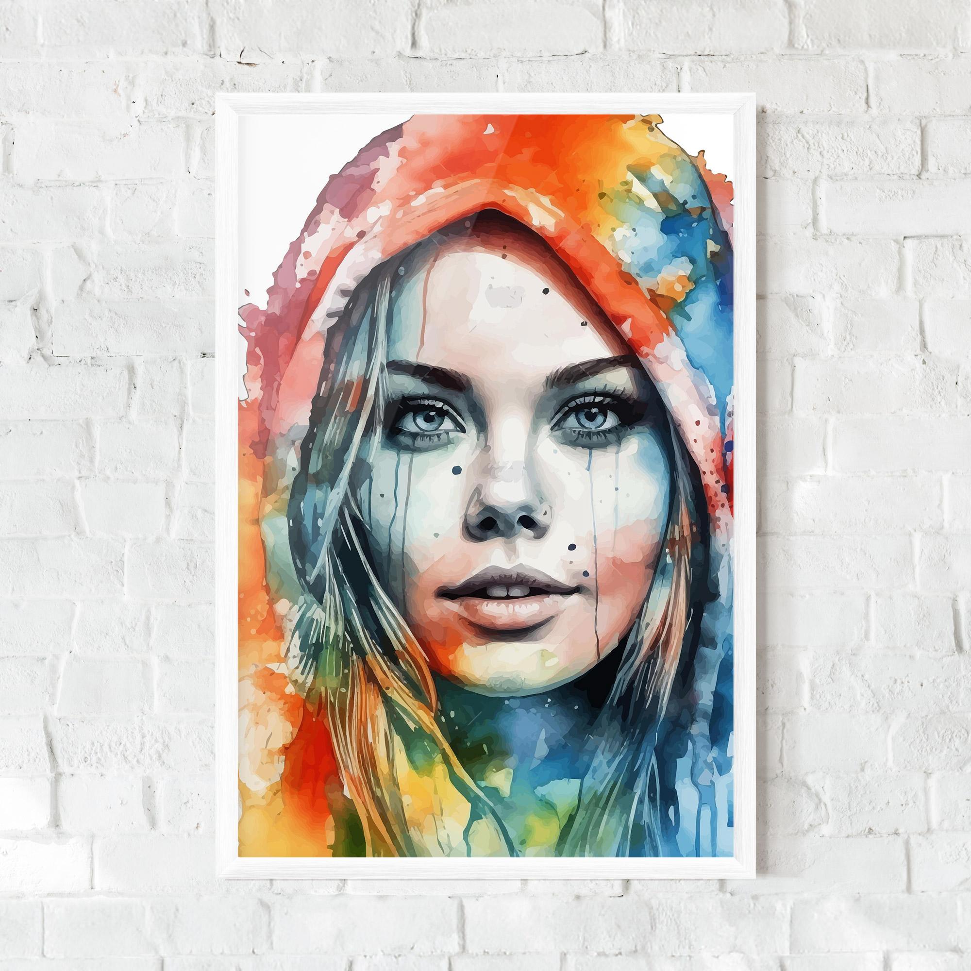 Poster Înrămat Colorful Portrait Art mockup 0