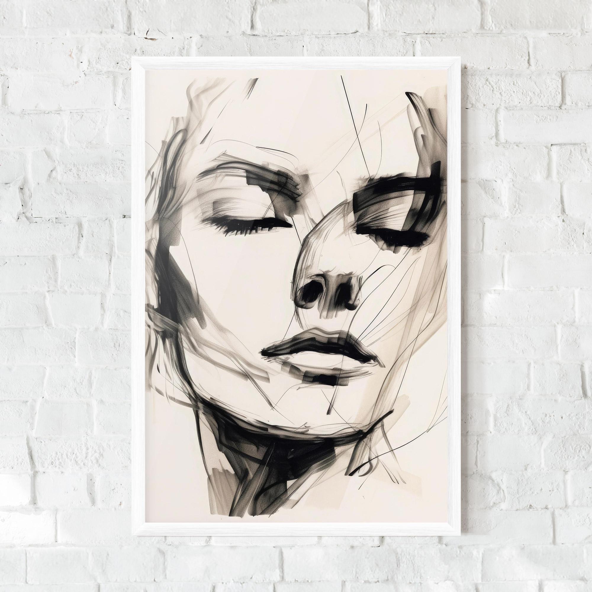 Poster Înrămat Continuous Line Woman mockup 0