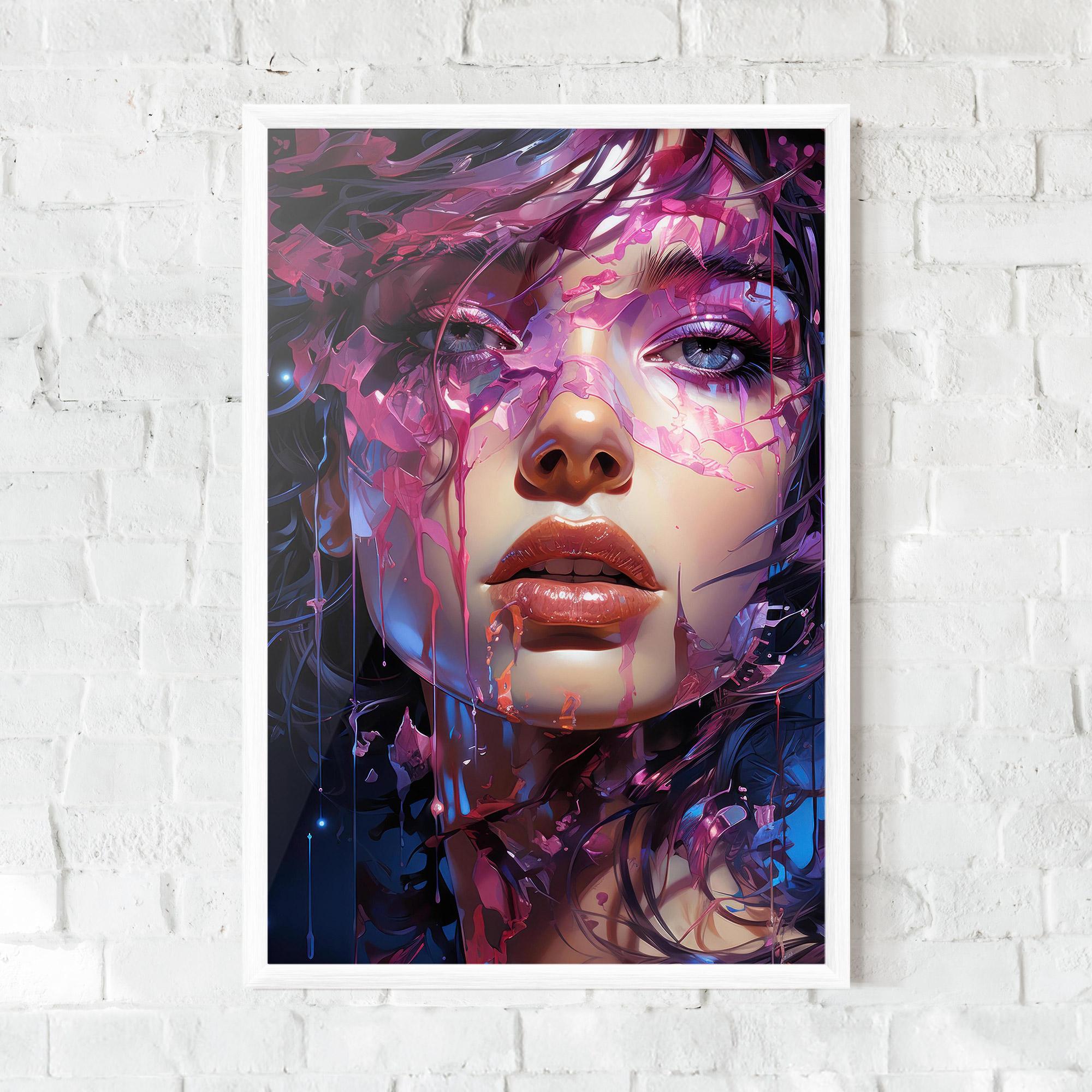 Poster Înrămat Cute Purple Girl mockup 0