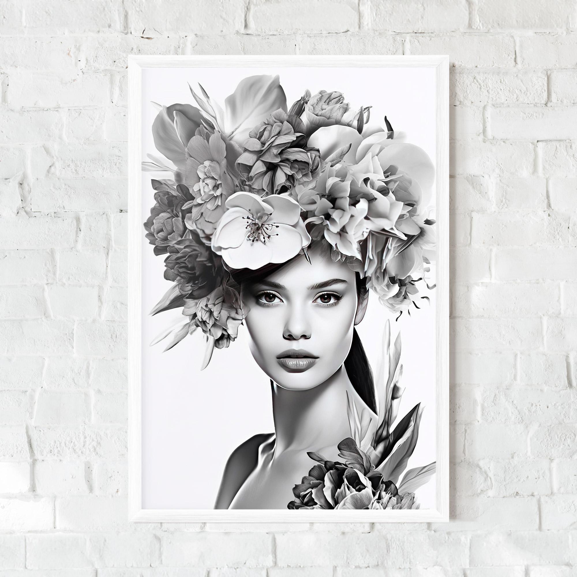Poster Înrămat Flower Crown Woman mockup 0