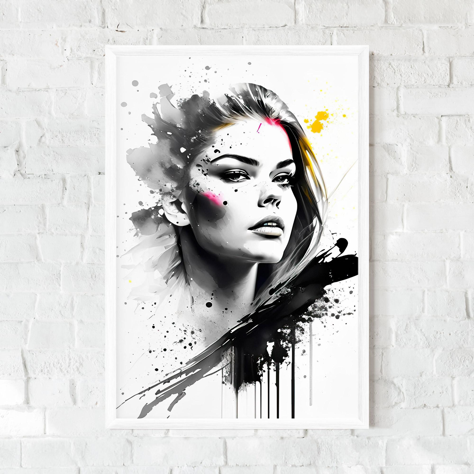 Poster Înrămat Ink Splash Portrait mockup 0