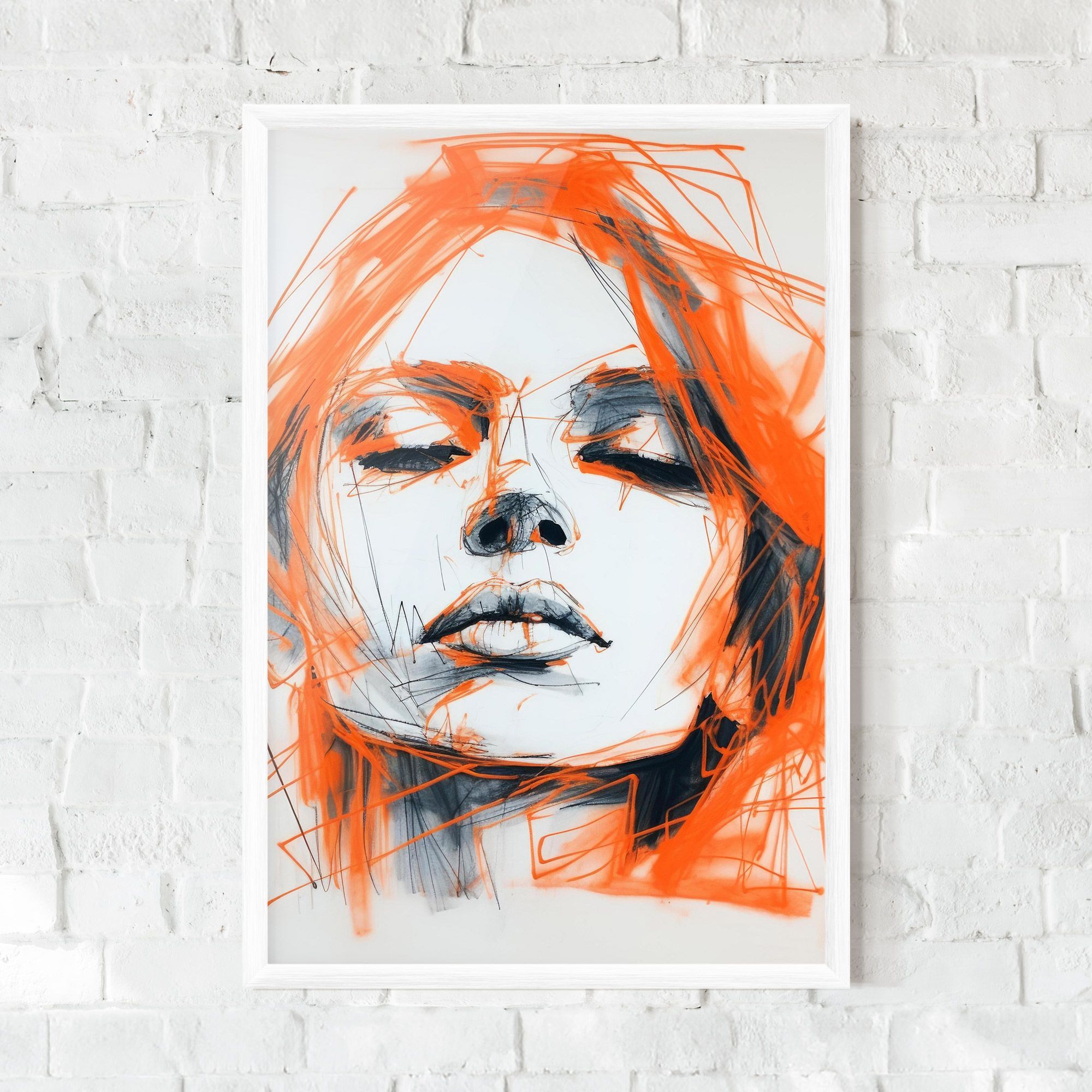 Orange Ink Drawing mockup 0