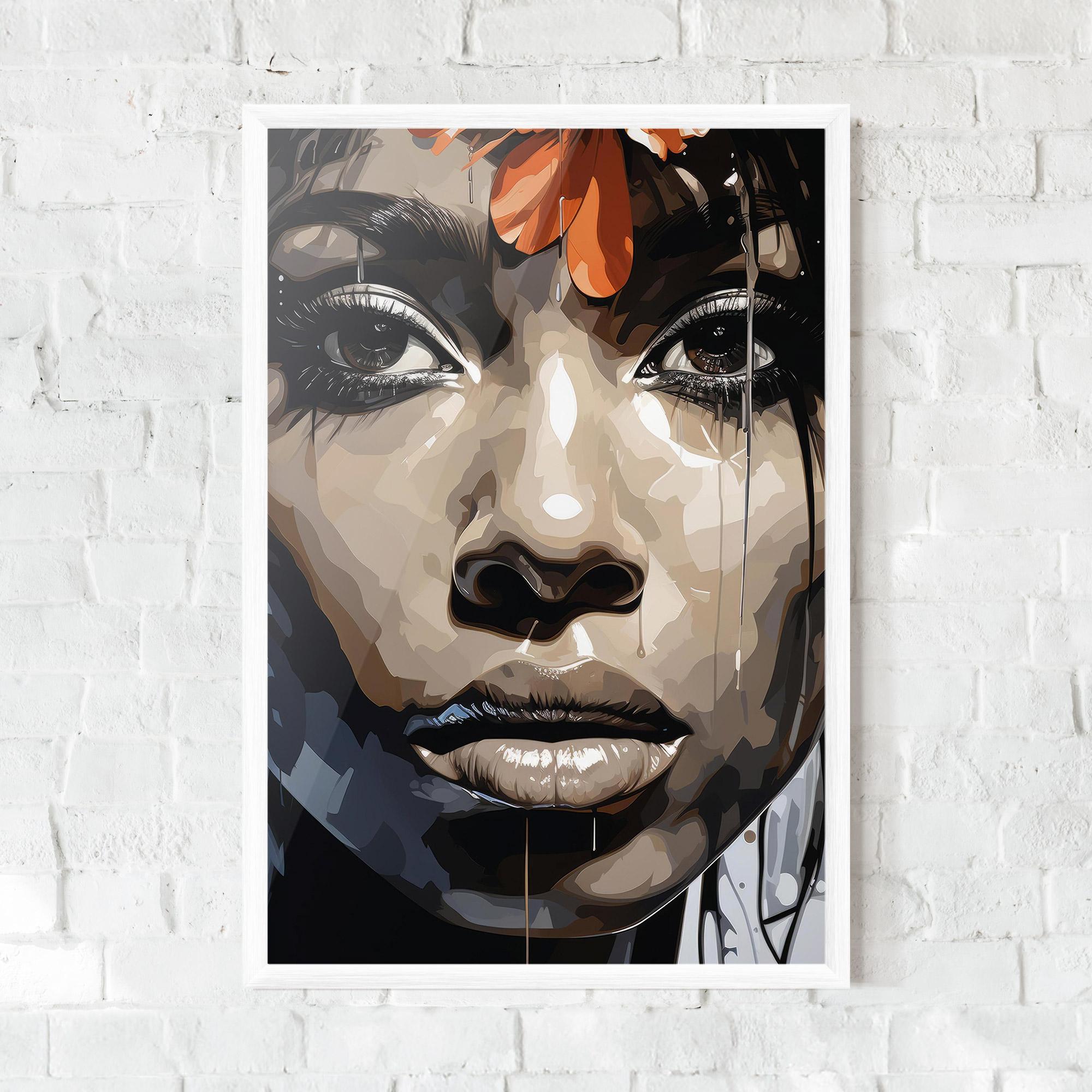 Poster Înrămat Pretty Girl Portrait mockup 0