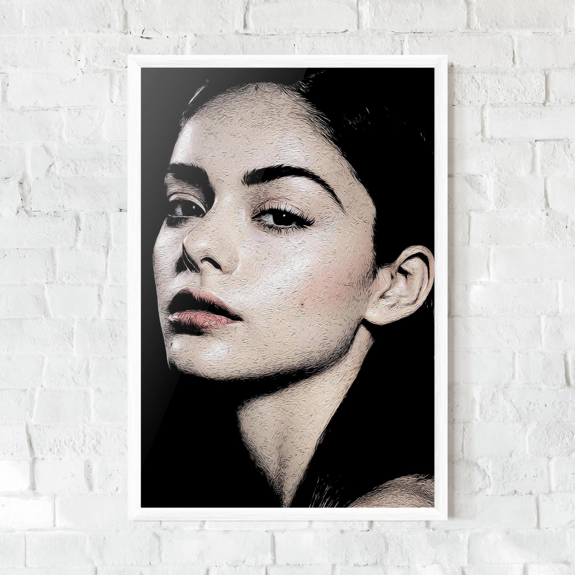 Poster Înrămat Pretty Portrait Girl mockup 0