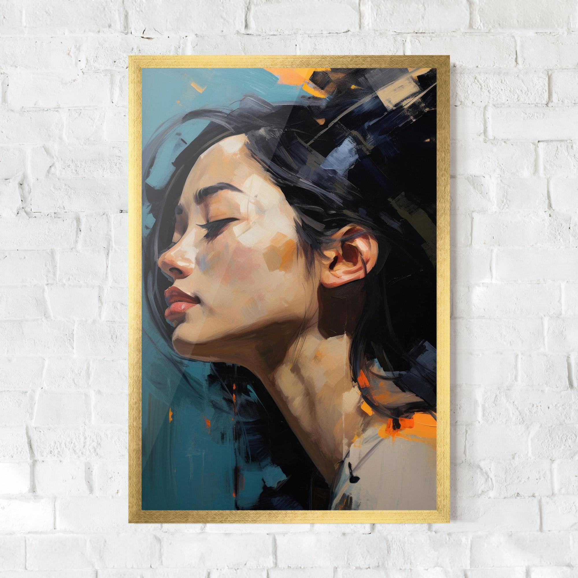 Poster Înrămat Acrylic Asian Portrait mockup 0