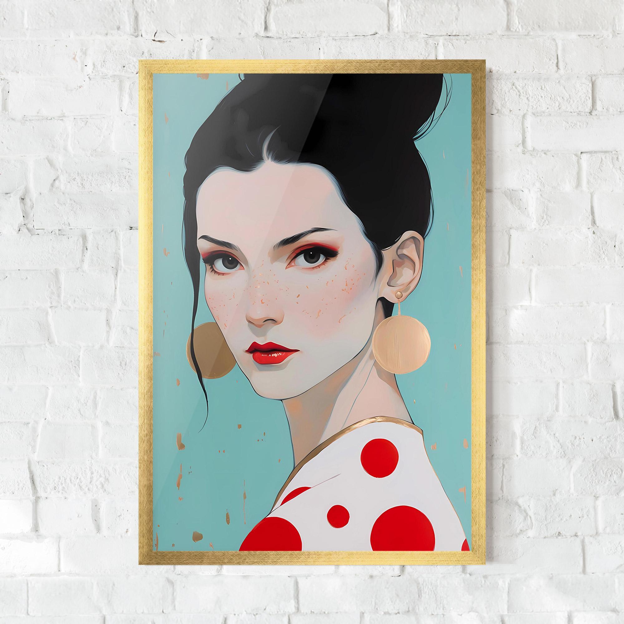 Poster Înrămat Asian Style Portrait mockup 0