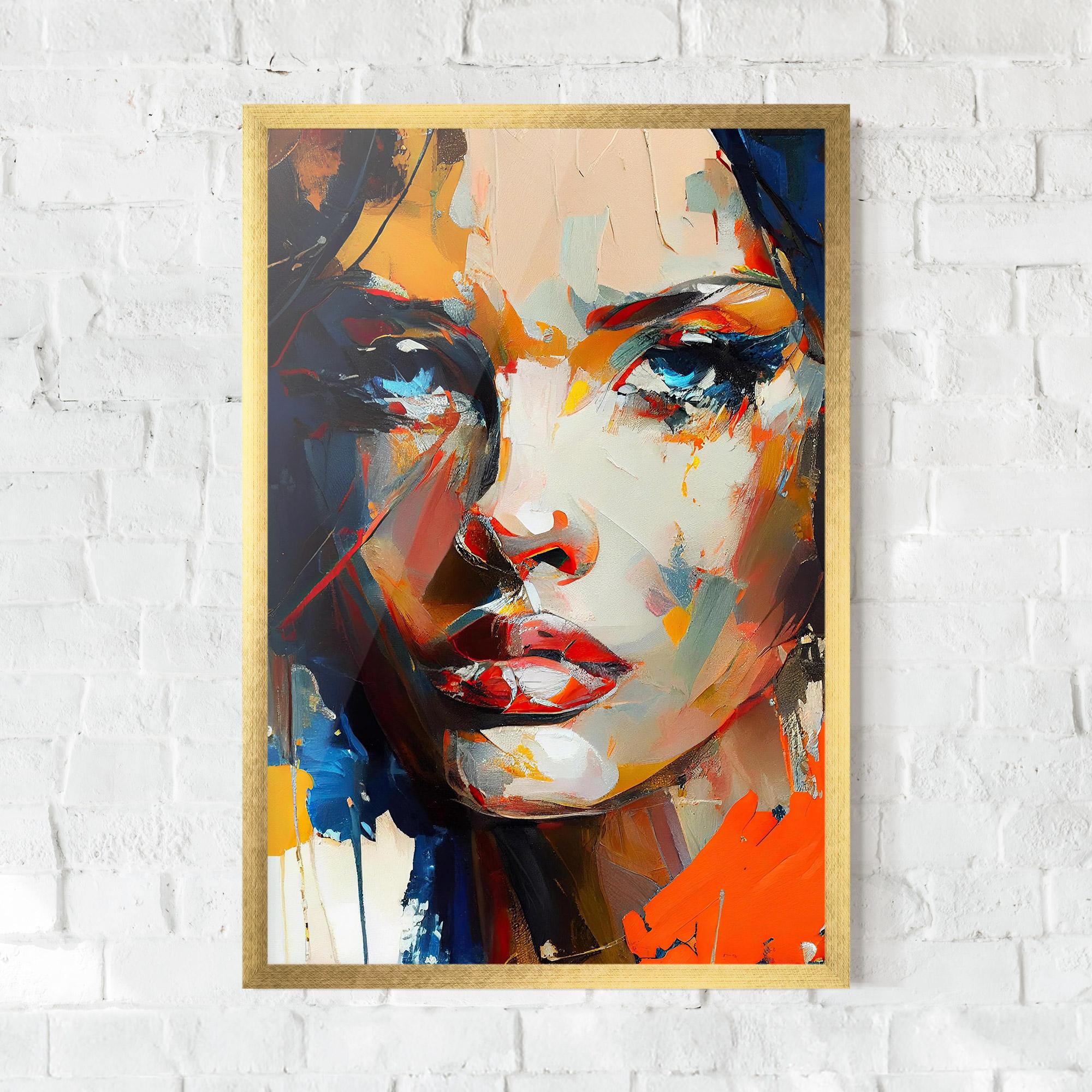 Poster Înrămat Beautiful Brunette Woman mockup 0