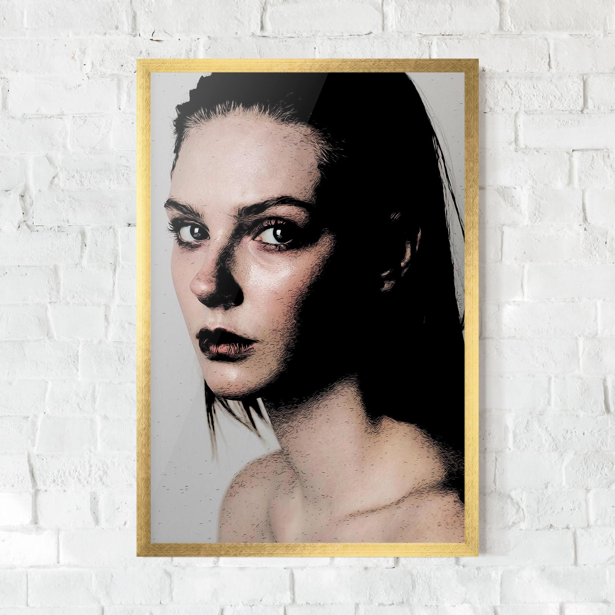 Poster Înrămat Big Eyes Portrait mockup 0