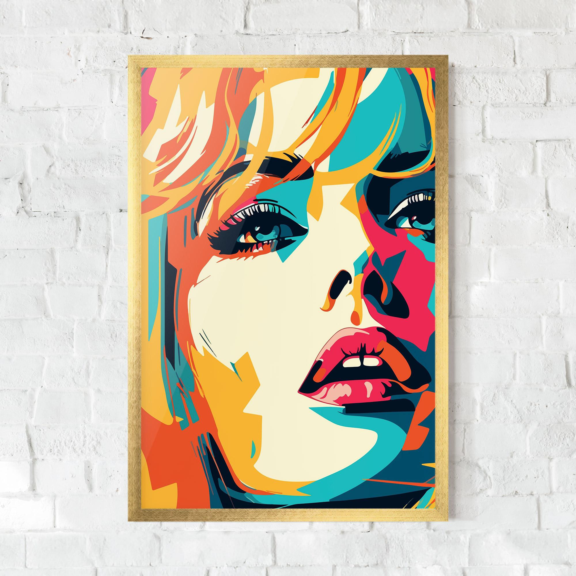Poster Înrămat Blonde Girl Portrait mockup 0