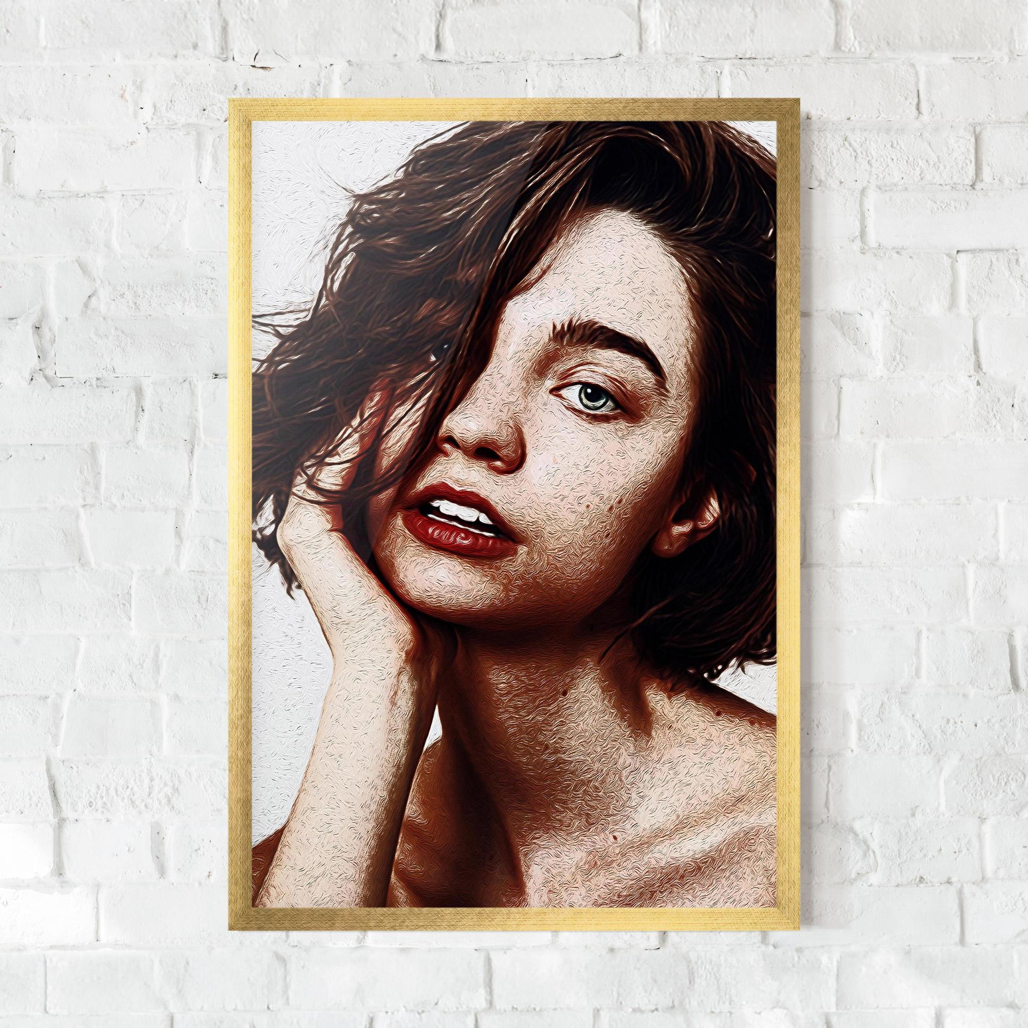 Poster Înrămat Grey Eye Portrait mockup 0