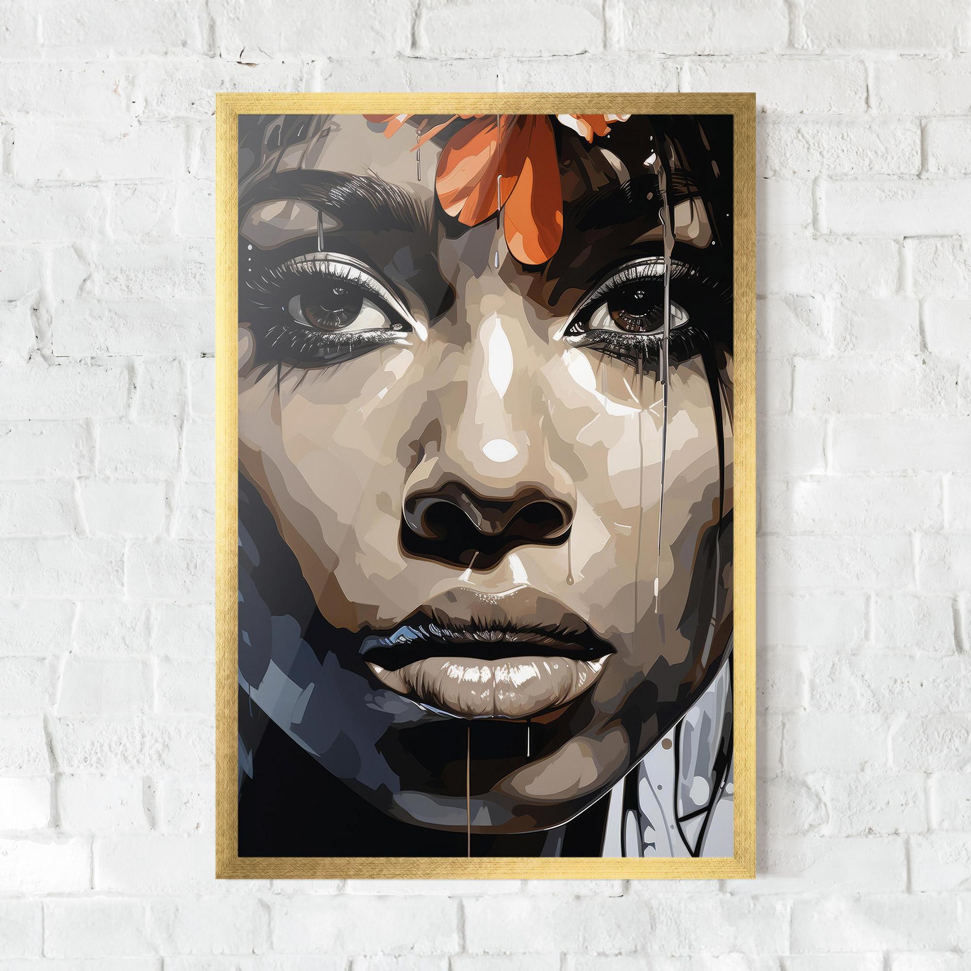 Poster Înrămat Pretty Girl Portrait mockup 0