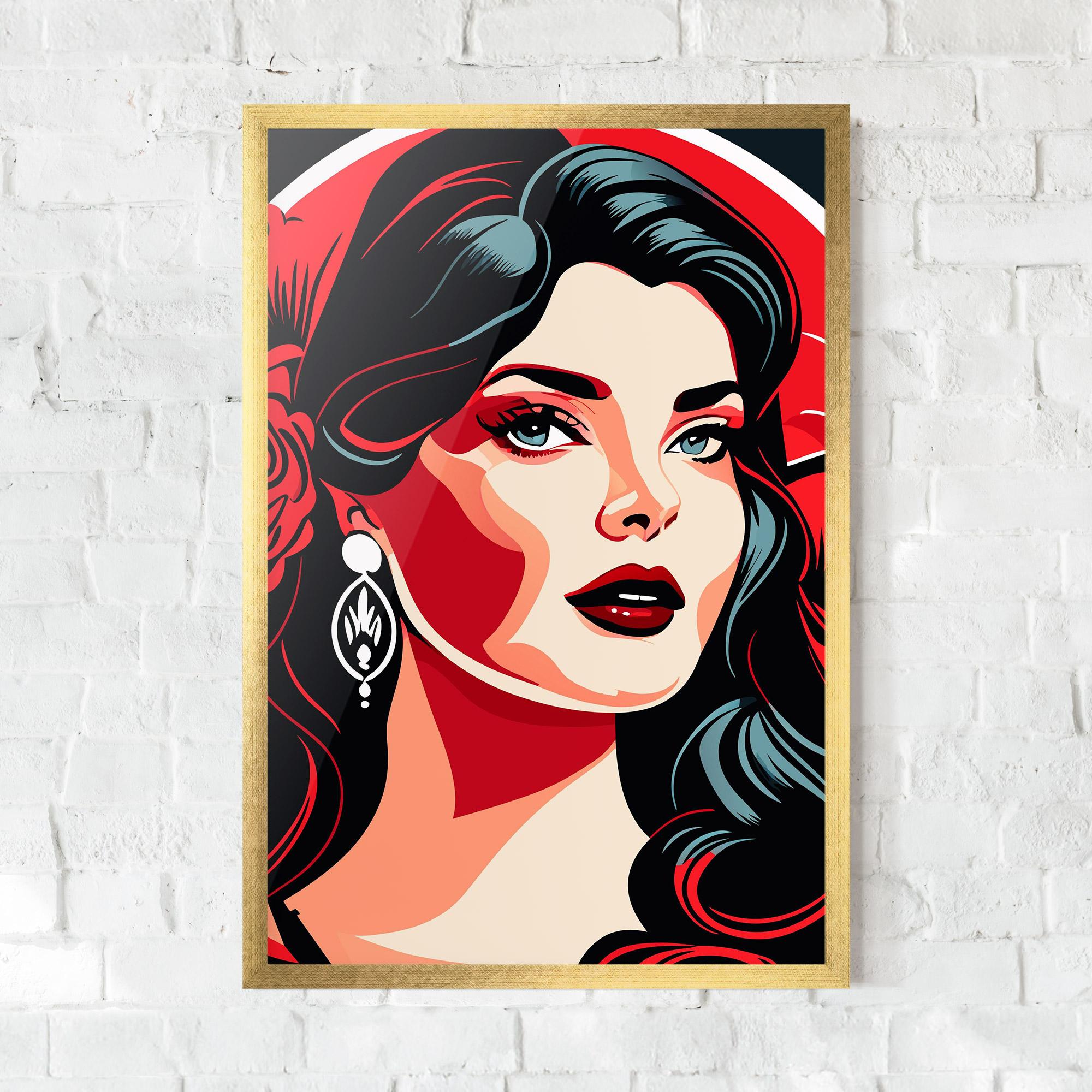 Poster Înrămat Red Light Portrait mockup 0