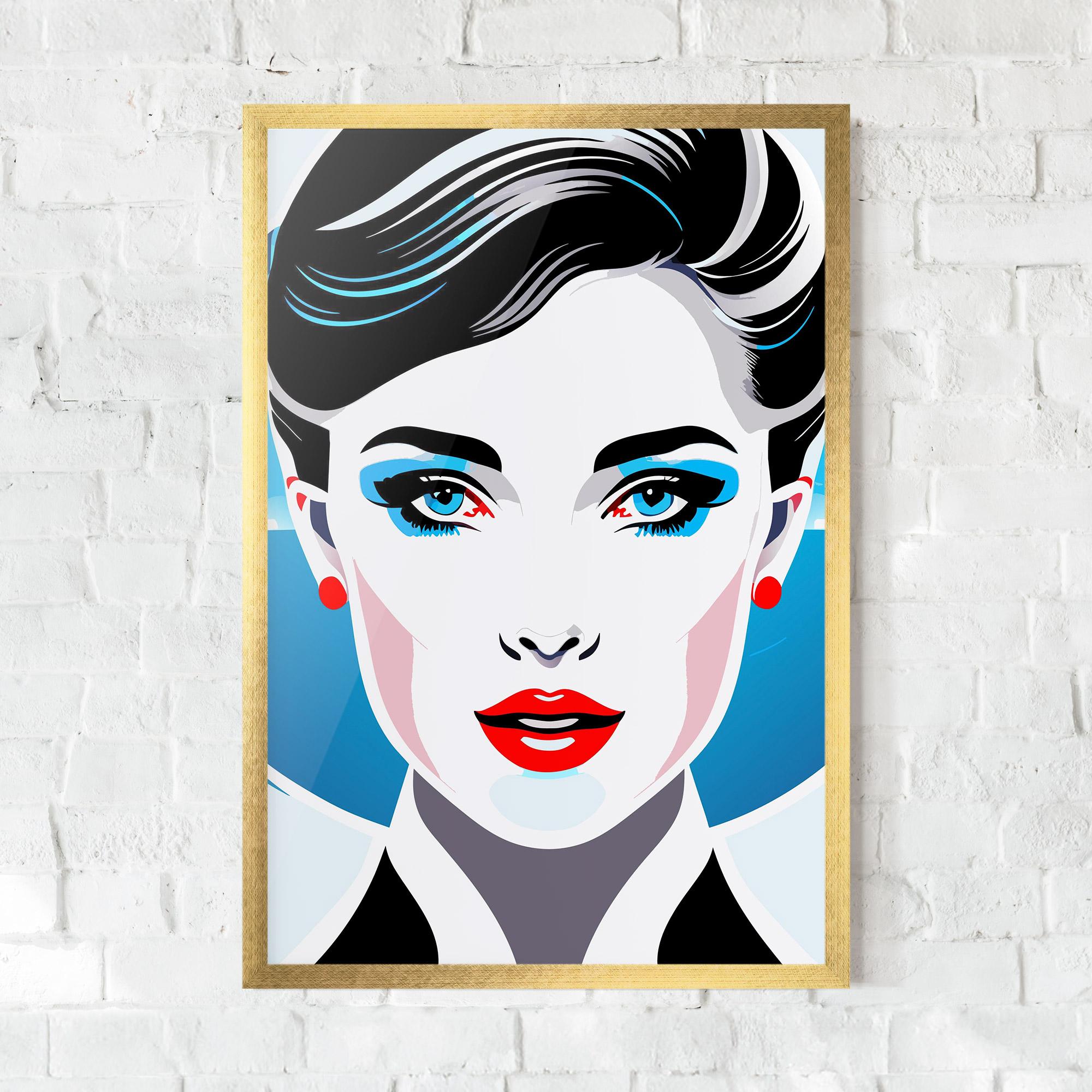 Poster Înrămat Smart Woman Portrait mockup 0