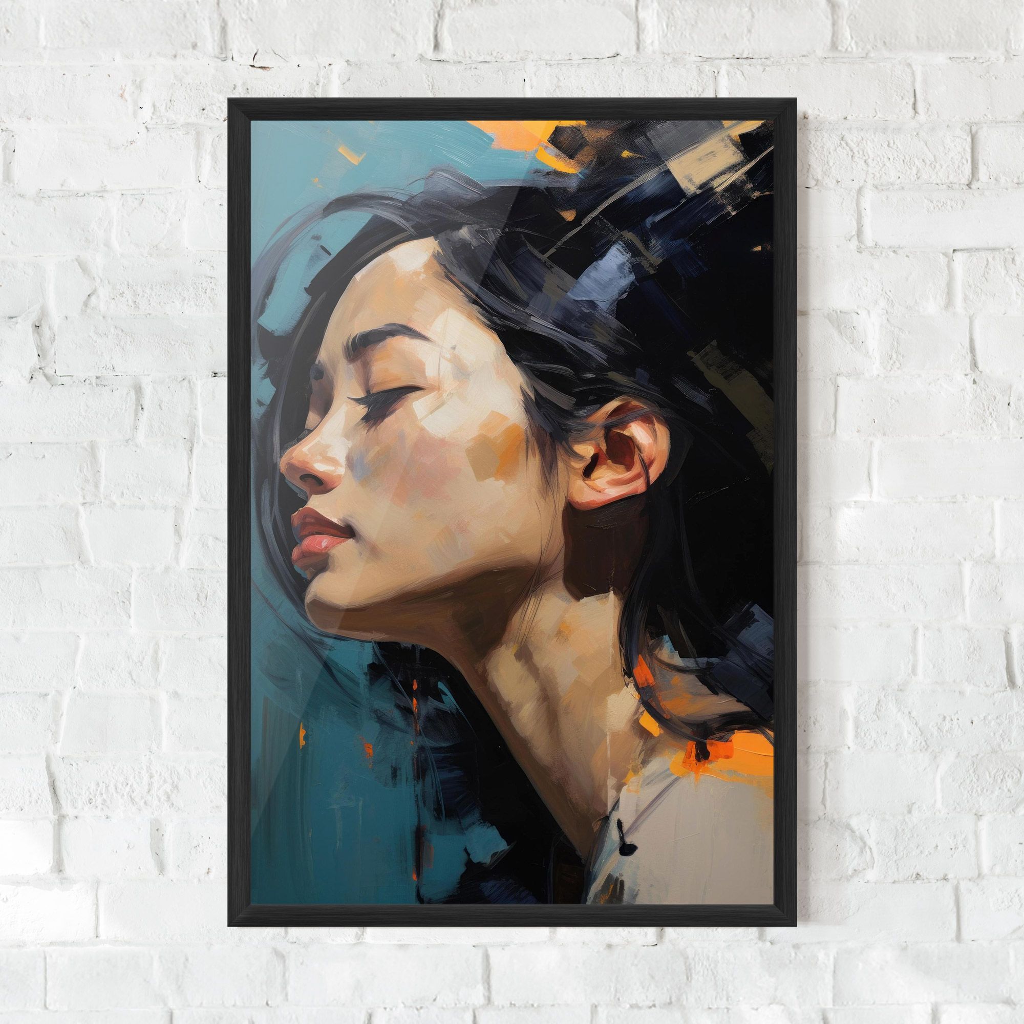 Acrylic Asian Portrait mockup 0