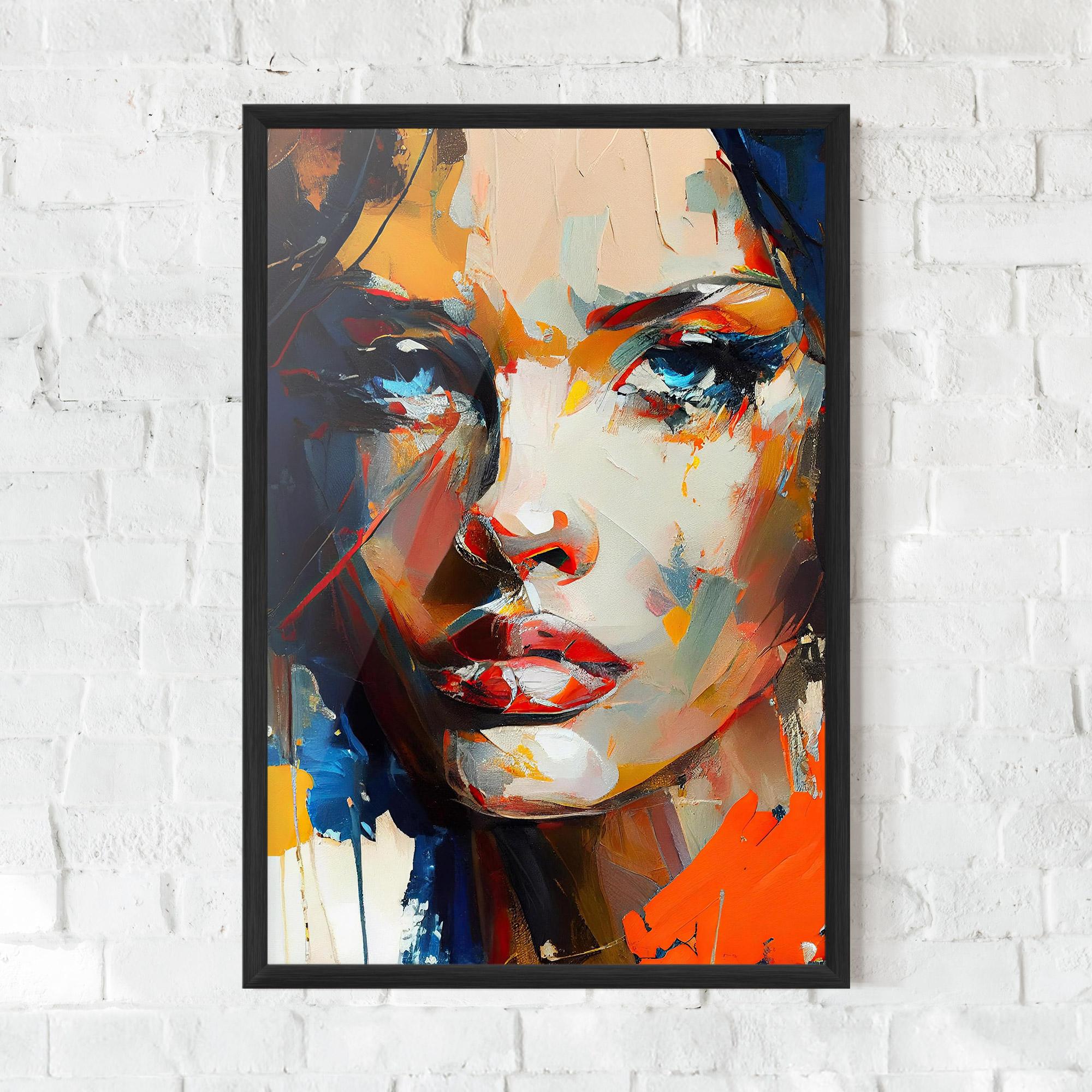 Poster Înrămat Beautiful Brunette Woman mockup 0