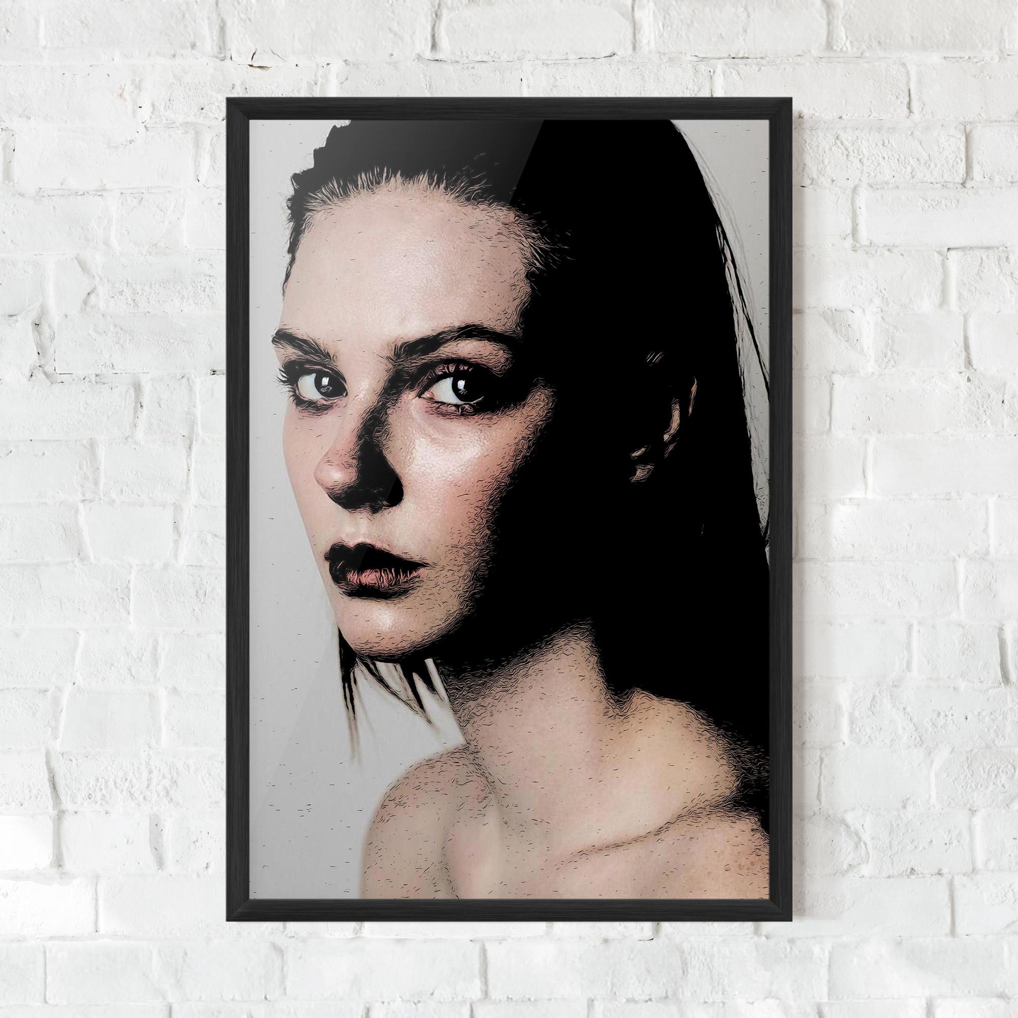 Poster Înrămat Big Eyes Portrait mockup 0