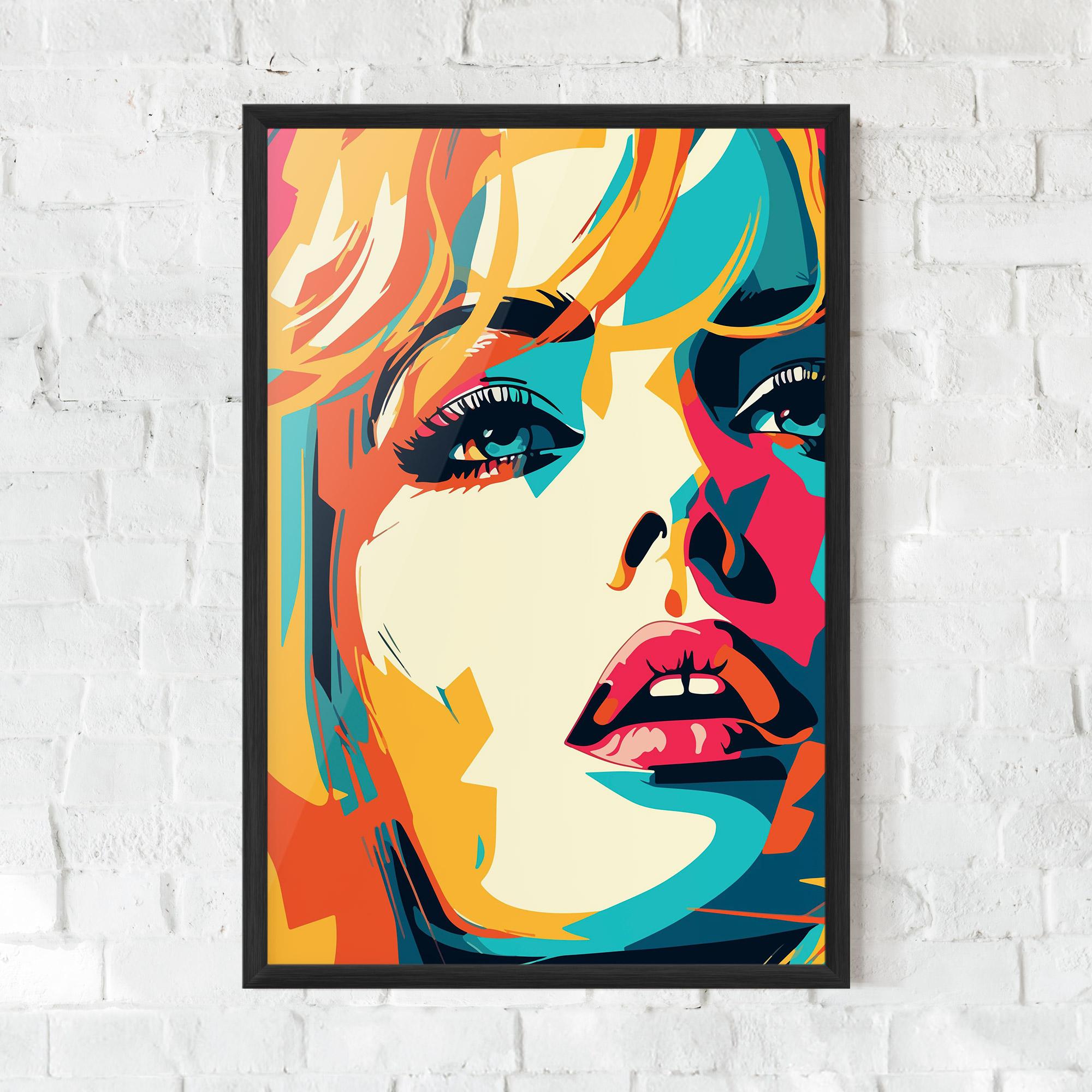 Poster Înrămat Blonde Girl Portrait mockup 0