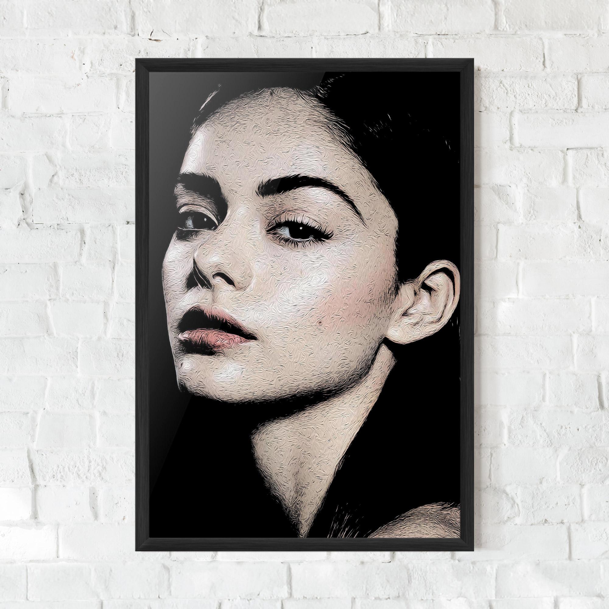 Poster Înrămat Pretty Portrait Girl mockup 0