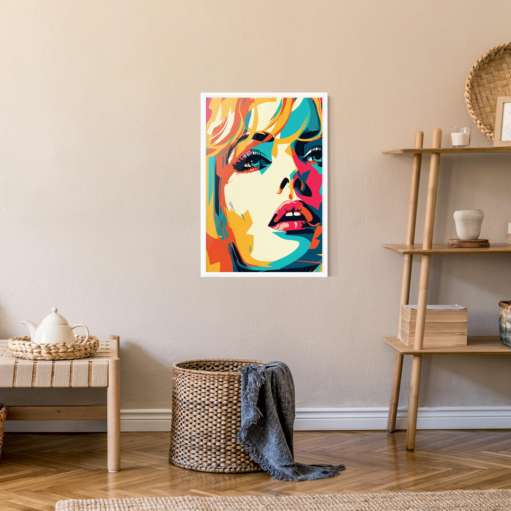 Poster Înrămat Blonde Girl Portrait mockup 9