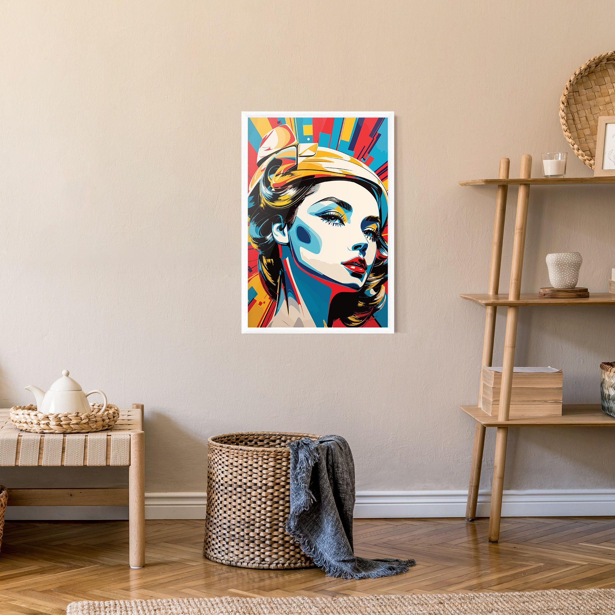 Colorful Portrait Lady mockup 9