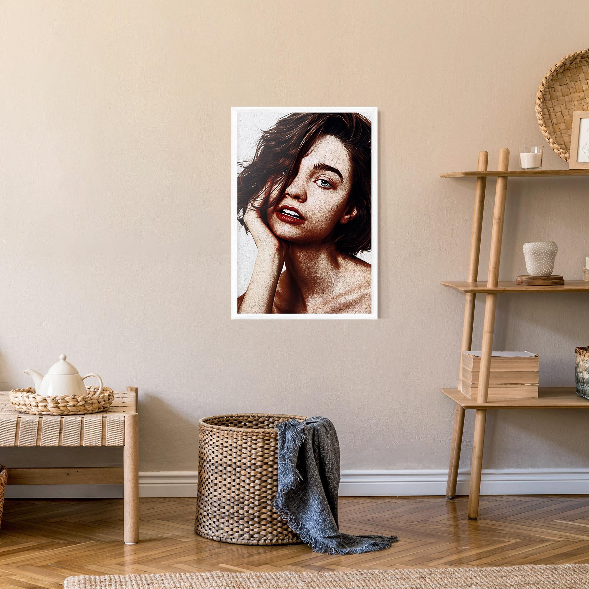 Poster Înrămat Grey Eye Portrait mockup 9