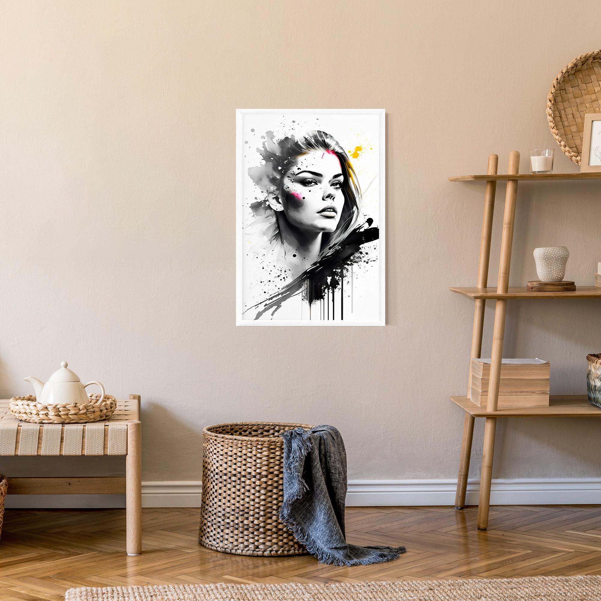 Poster Înrămat Ink Splash Portrait mockup 9