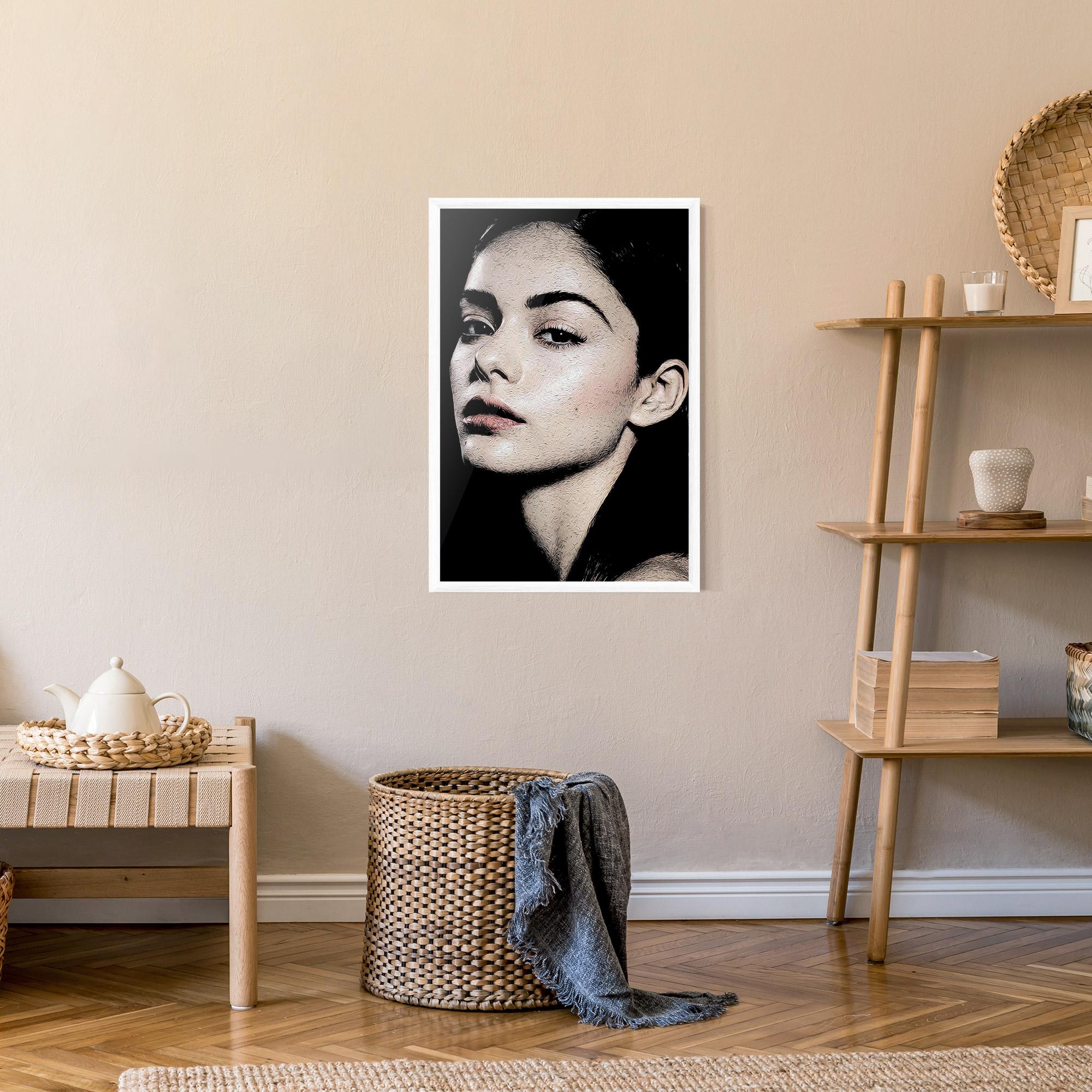 Poster Înrămat Pretty Portrait Girl mockup 9