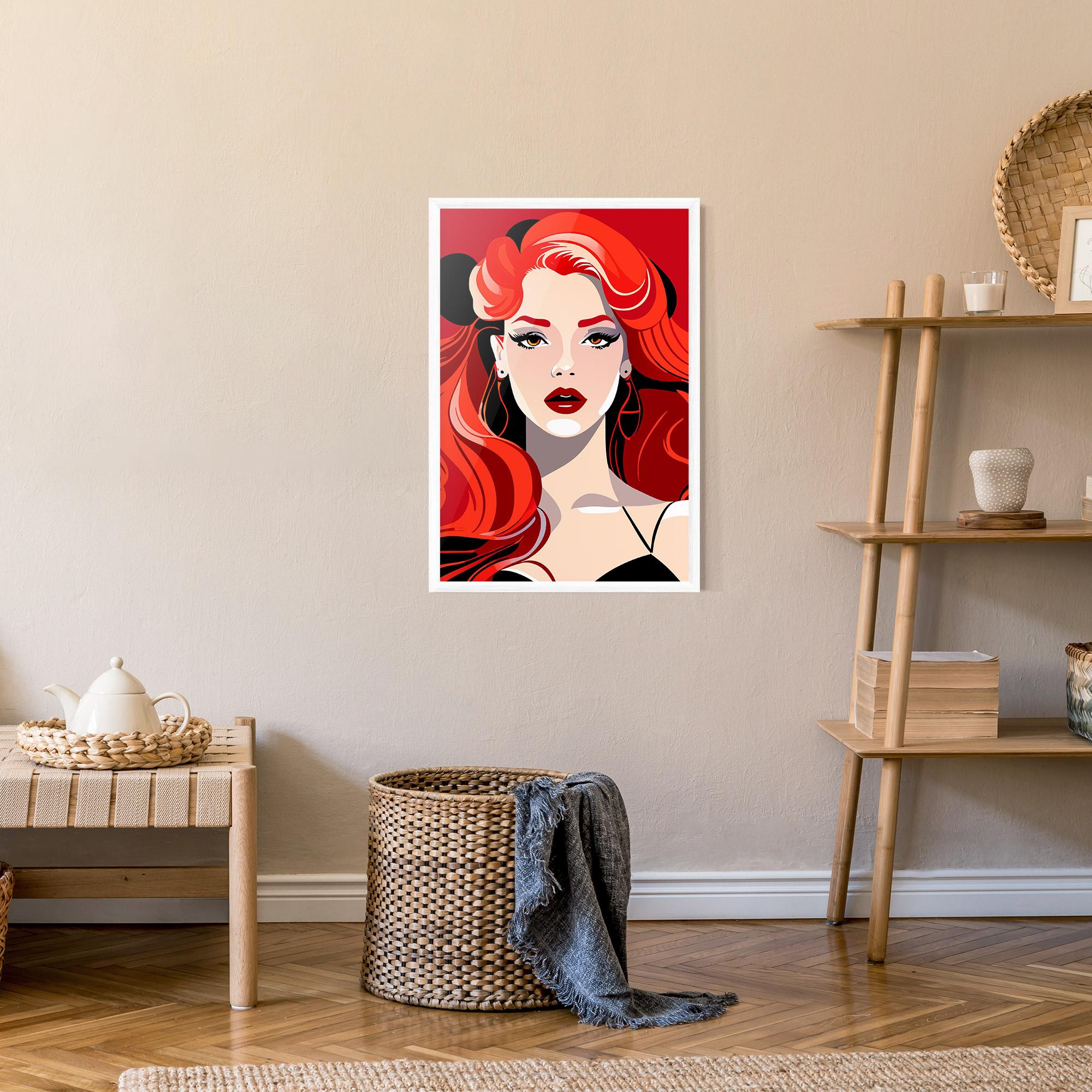 Poster Înrămat Red Hair Portrait mockup 9
